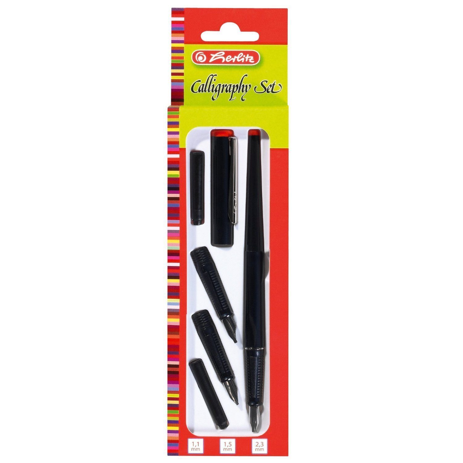 Herlitz Kalligraphie-Stift Herlitz Kalligraphie-Set / 5-teilig / bestehend aus 3 Griffstücke + 2