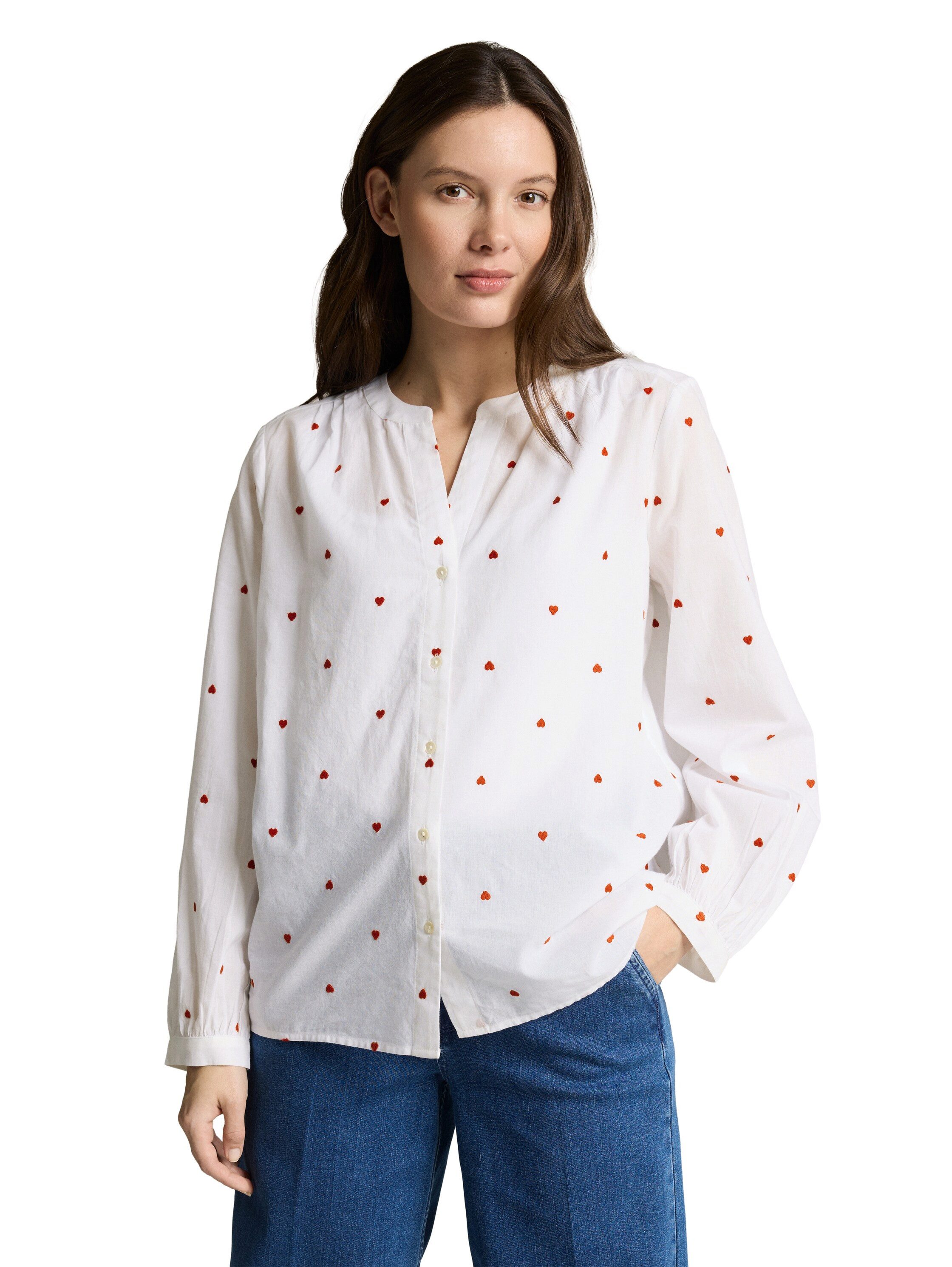 TOM TAILOR Klassische Bluse mit All-Over Print
