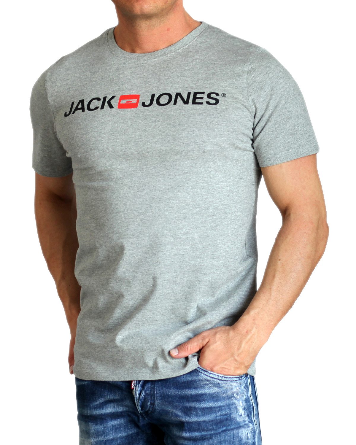 Jack & Jones T-Shirt Stilvolles Slim-Fit oder Regular Shirt mit Printdruck günstig online kaufen