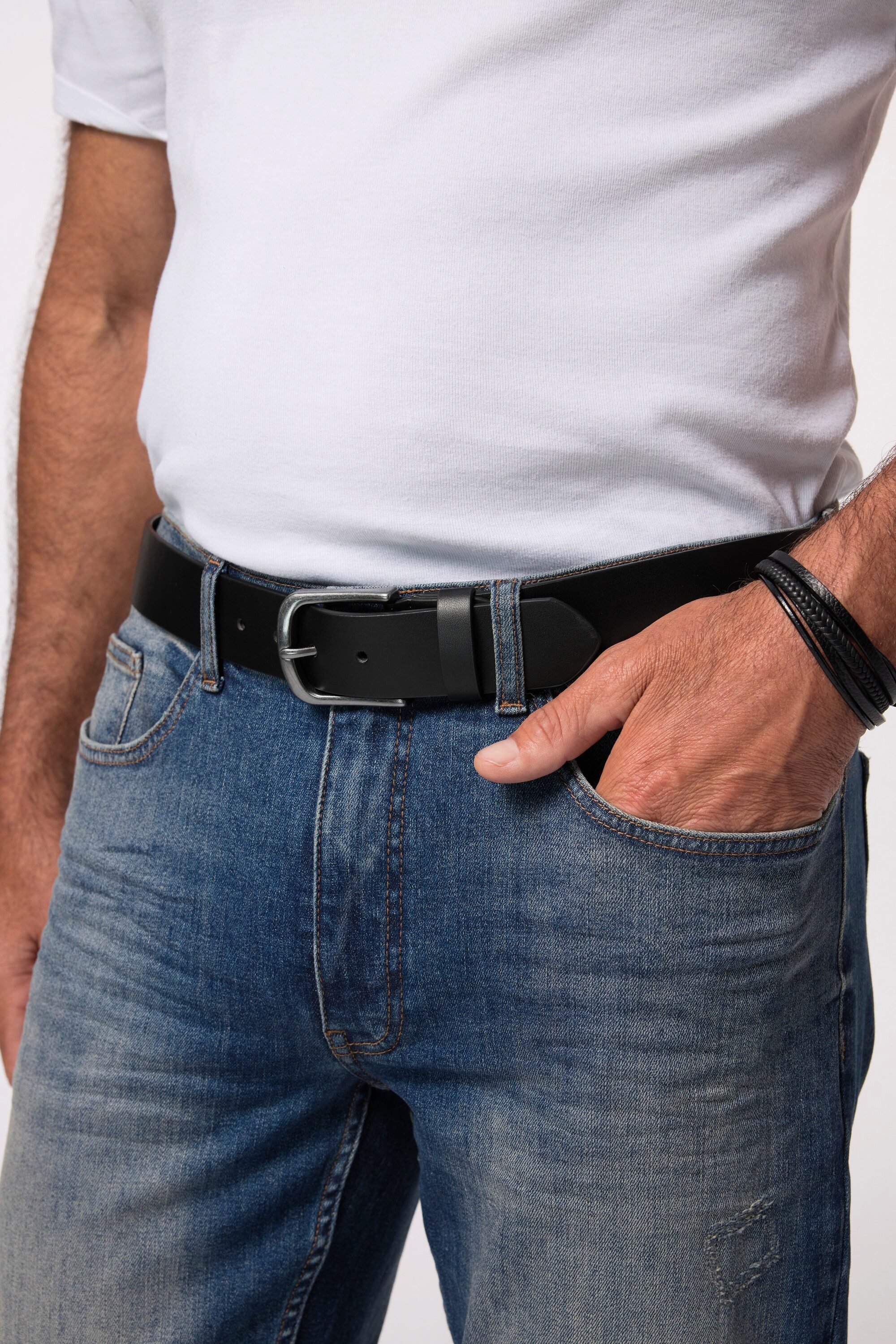 JP1880 Hüftgürtel Gürtel Lederoptik Metall-Schließe 4cm breit günstig online kaufen