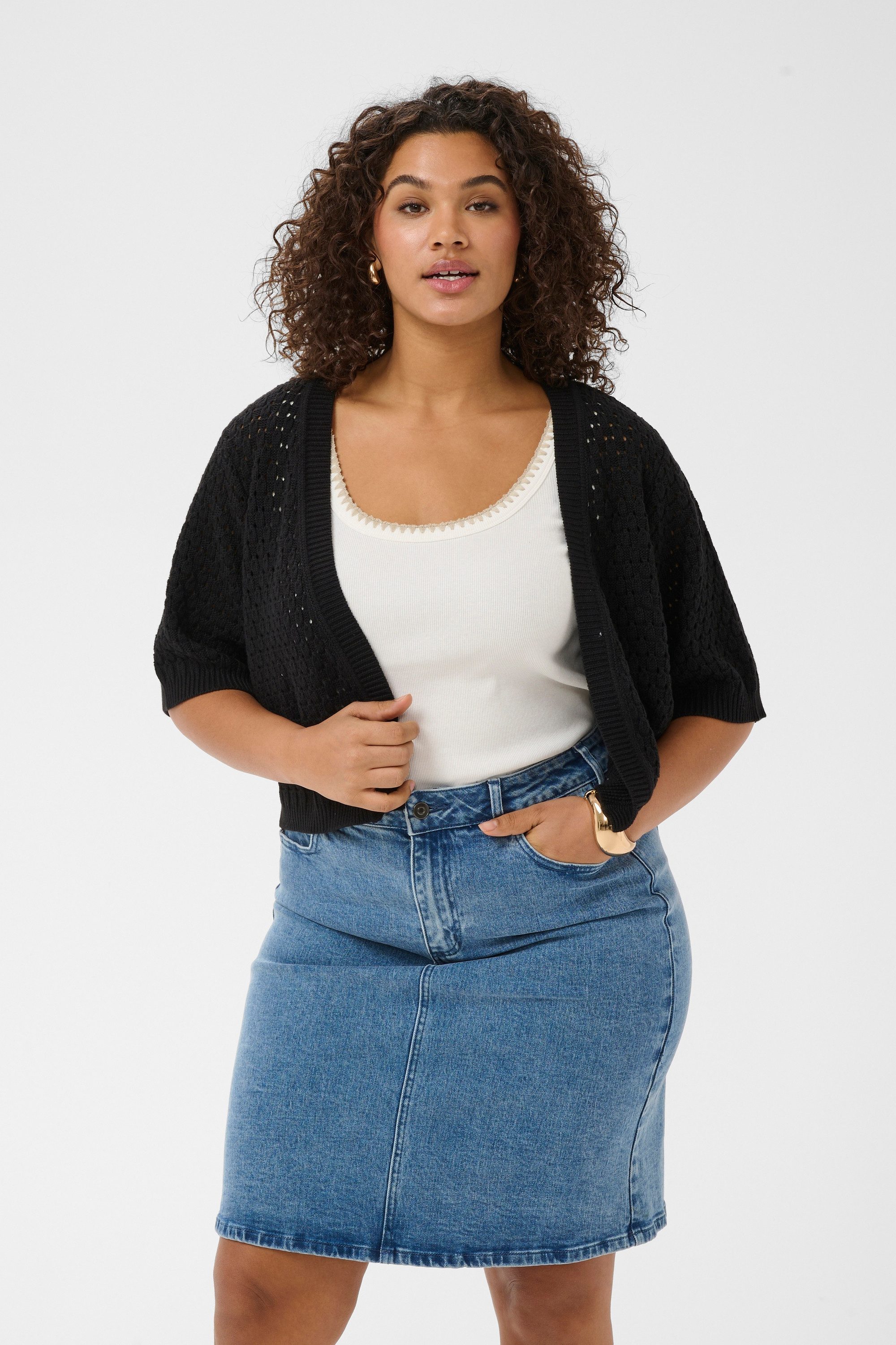 KAFFE Curve Cardigan Strickjacke KCsilje Große Größen
