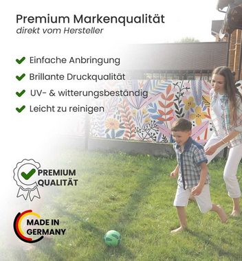 MyMaxxi Sichtschutzzaunmatten Zaunbanner Wasserfarben Aquarell Sichtschutz Garten Zaun