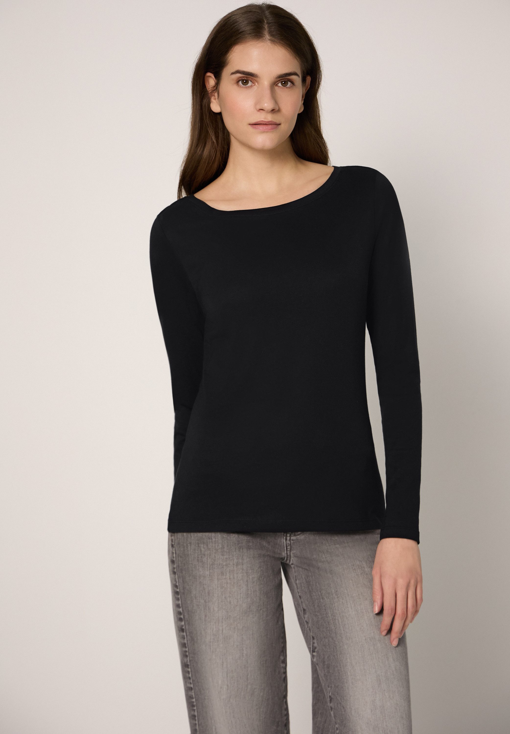 STREET ONE STUDIO Langarmshirt mit U-Boot-Ausschnitt günstig online kaufen