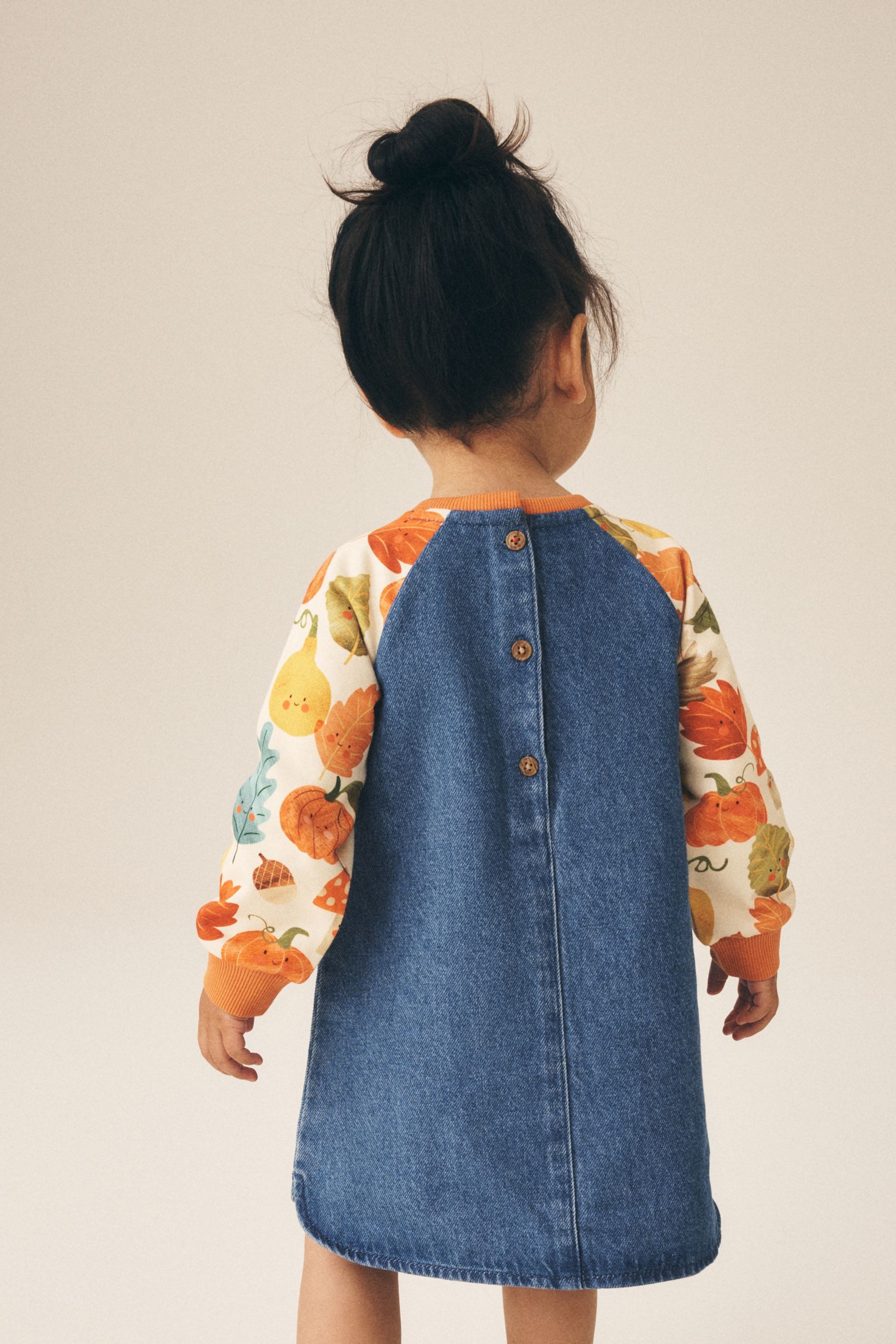 Next Jeanskleid Denim-Kleid mit Raglanärmeln (1-tlg) – Bild 2 von 5