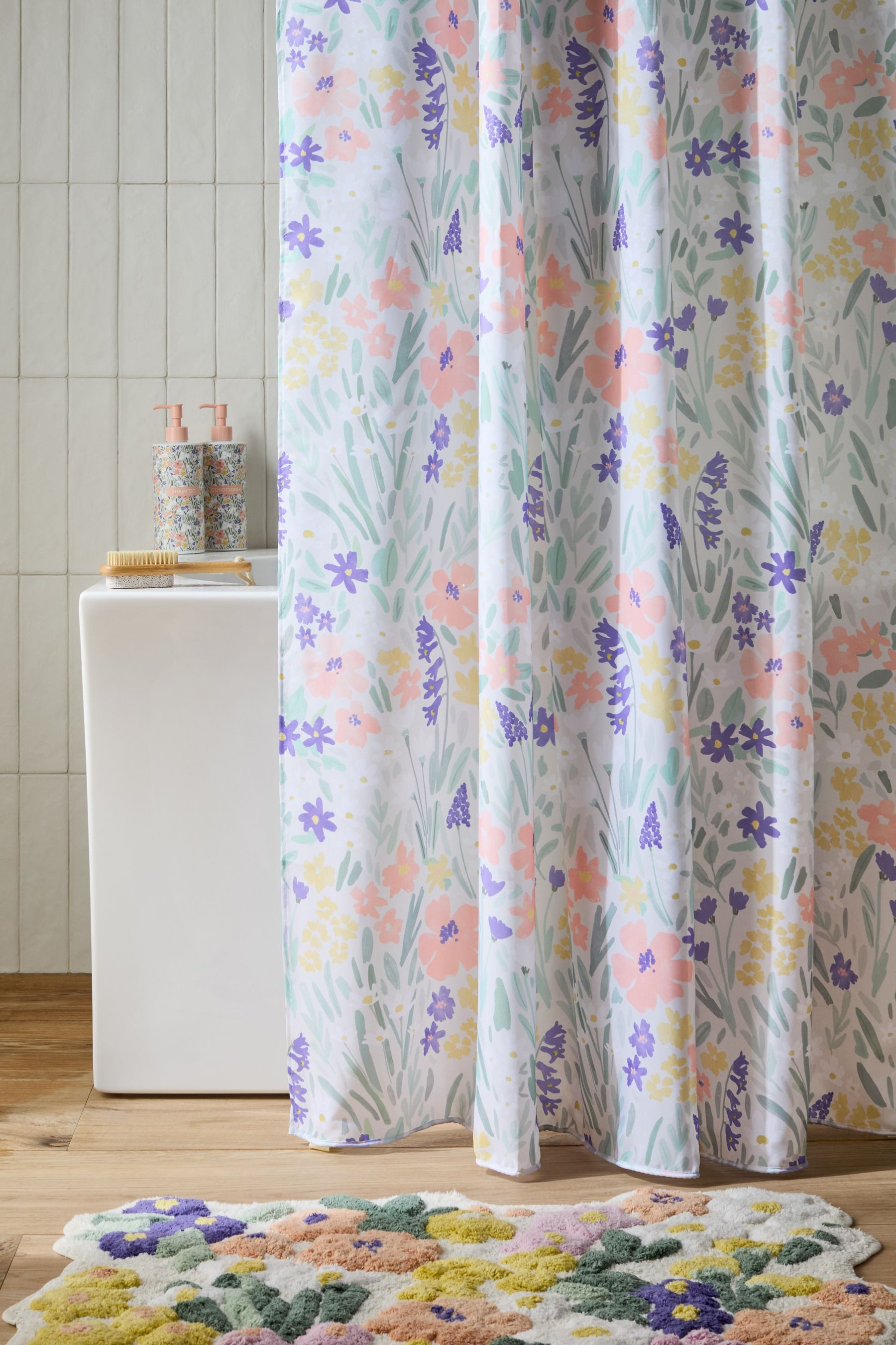 Next Duschvorhang Duschvorhang, buntes Blumenmuster (1-tlg) günstig online kaufen