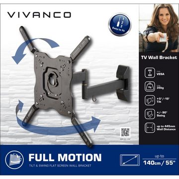 Vivanco BFMO 6040 - Wandhalterung - schwarz TV-Wandhalterung