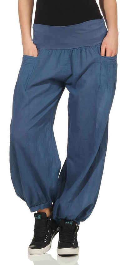 malito more than fashion Haremshose 17633 lockere luftige Hose mit elastischem Bund Einheitsgröße