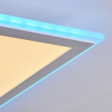 hofstein Panel »Vasto« LED Deckenpanel dimmbares Panel aus Metall, Kunststoff, weiß, CCT 2700-6500 Kelvin, mit Farbwechsler und Fernbedienung, LED, max. 4000 Lumen