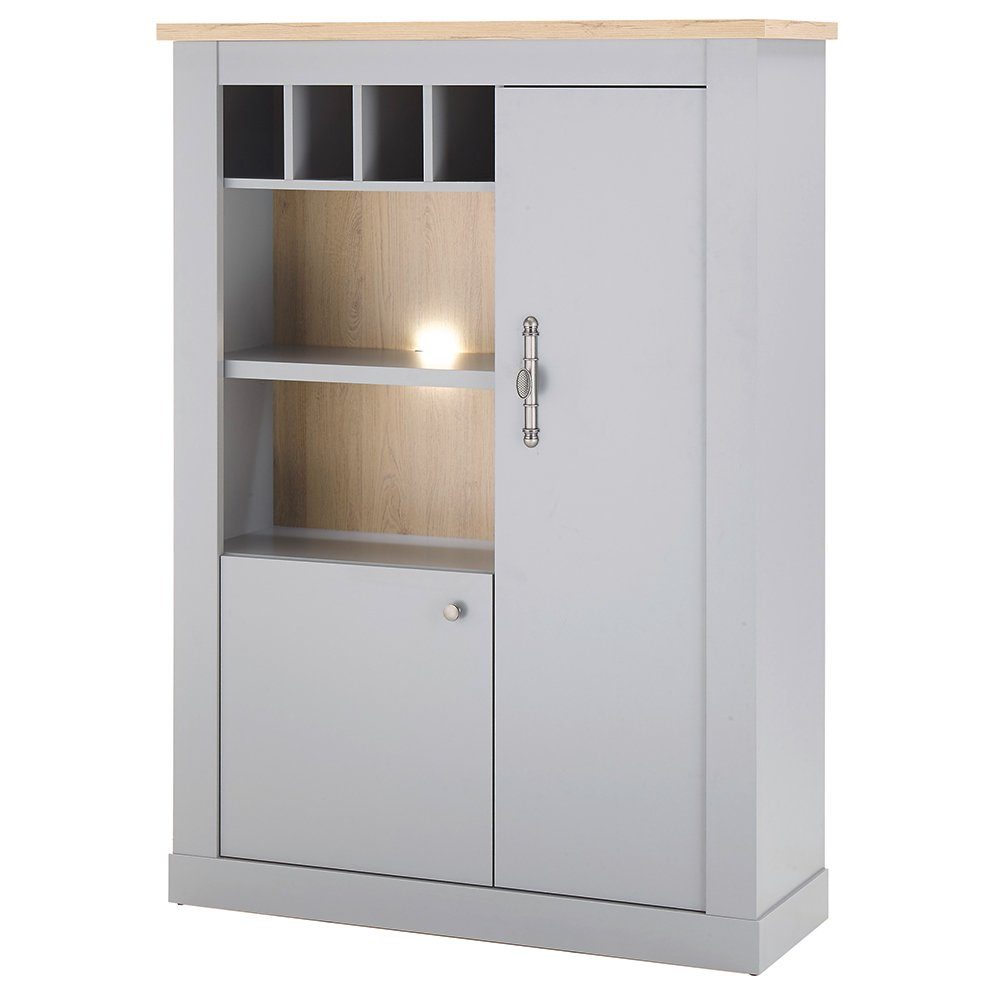 CHATHAM-61 Vitrine cm mit Artisan Eiche grau Lomadox Nb. 103/142/37