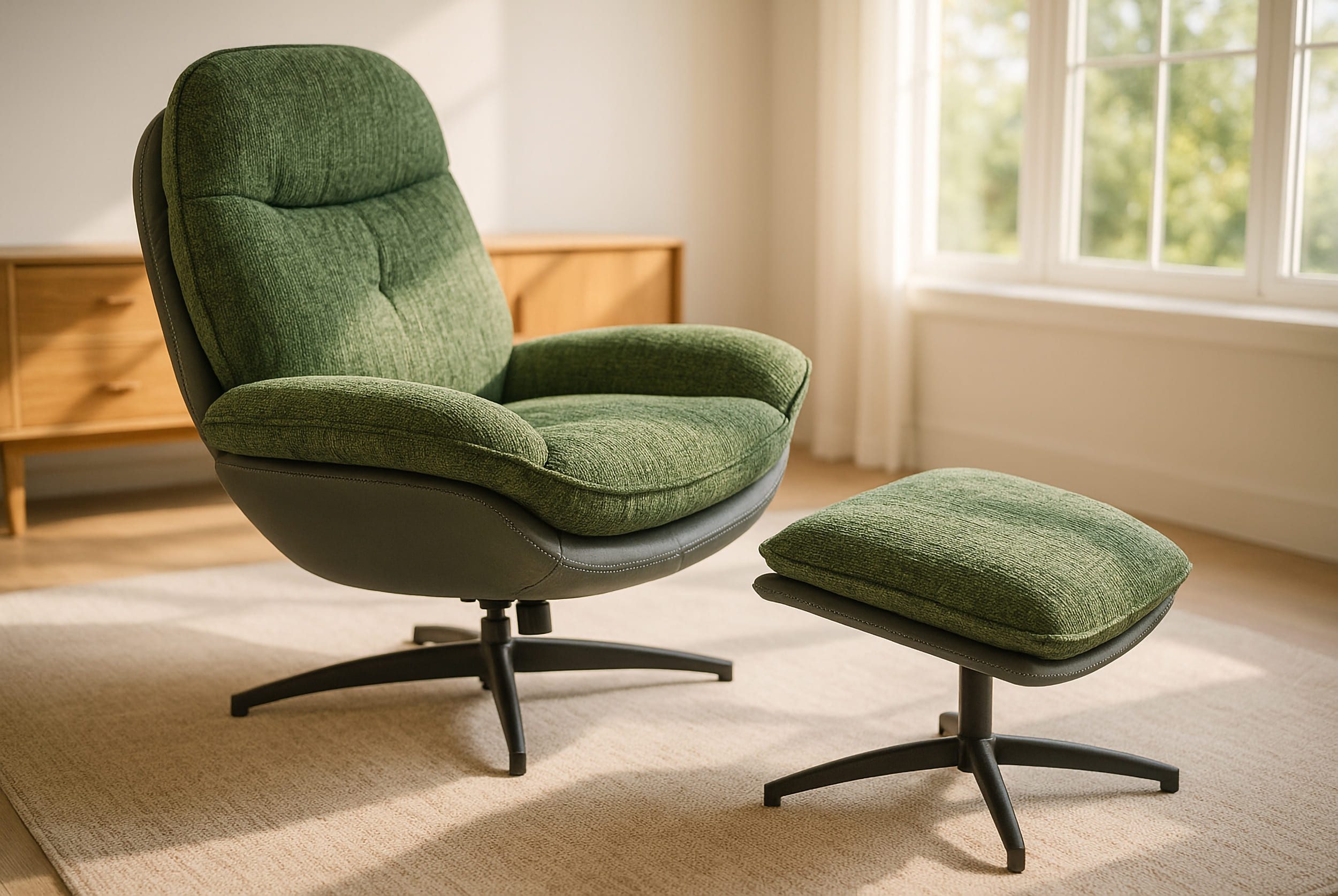 LC Home Sessel LC Home Drehsessel inkl.Hocker Rockdale mit Karosteppung & W günstig online kaufen