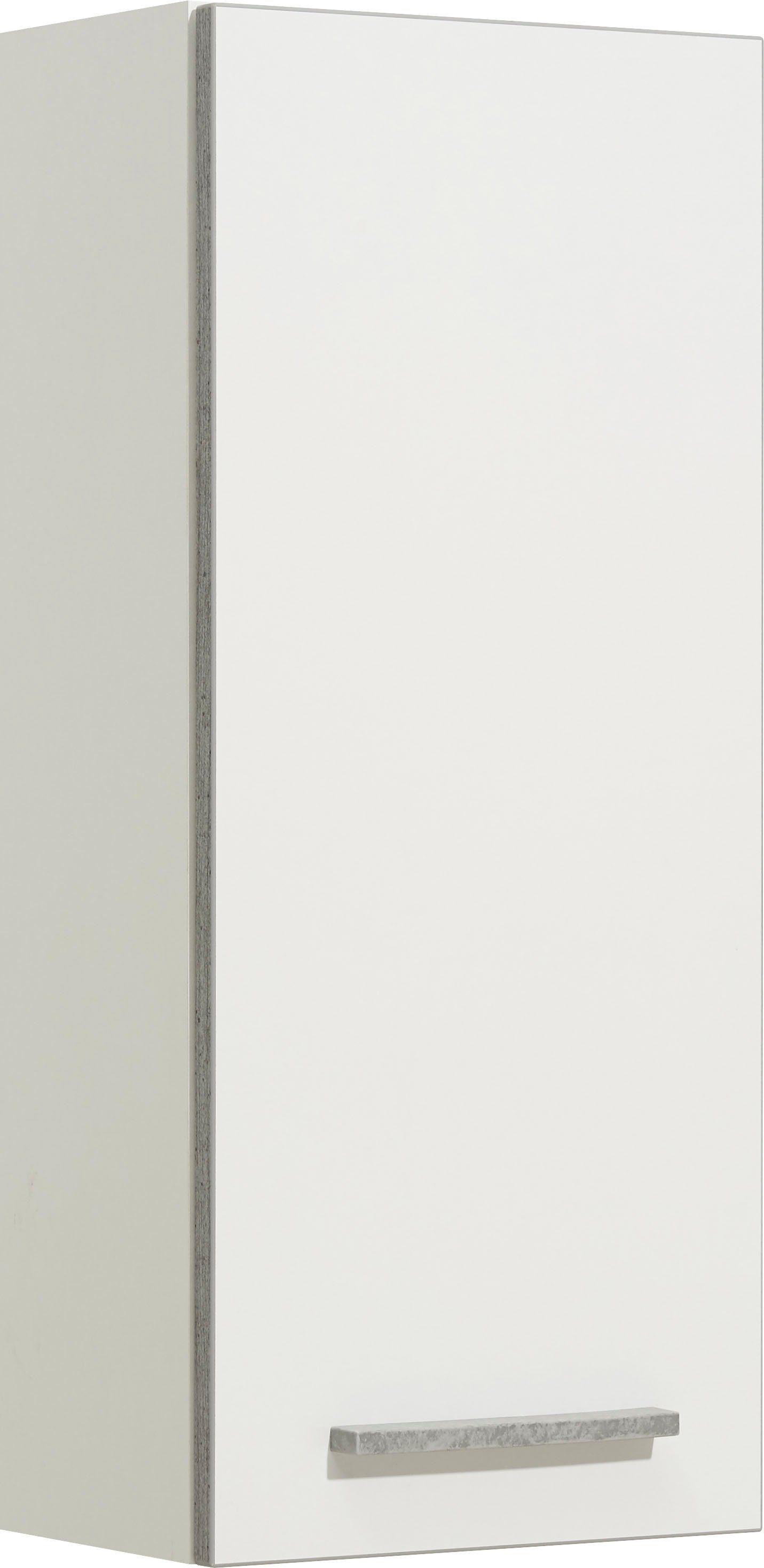 PELIPAL Hängeschrank Quickset 953 Breite 30 cm, 2 Einlegeböden, Absetzung  in Beton-Optik