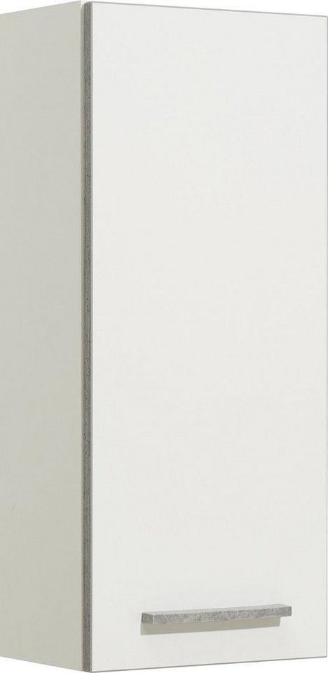 PELIPAL Hängeschrank Quickset 953 Breite 30 cm, 2 Einlegeböden, Absetzung  in Beton-Optik