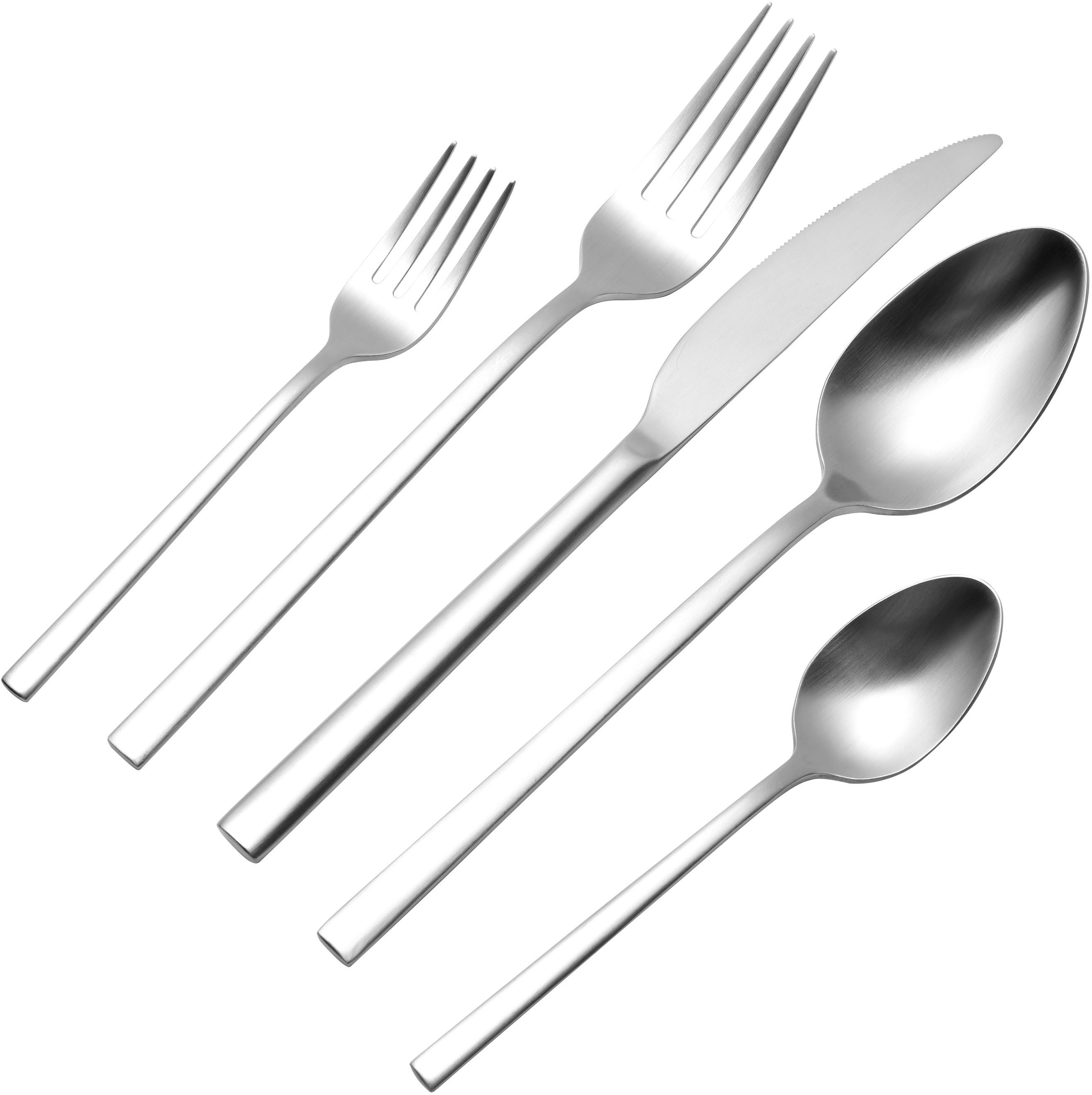 Hanseatic Besteck-Set SMART, wahlweise in glänzender oder matter Optik (30-tlg), 6 Personen, Edelstahl 18/10, leichtes und minimalistisches Design