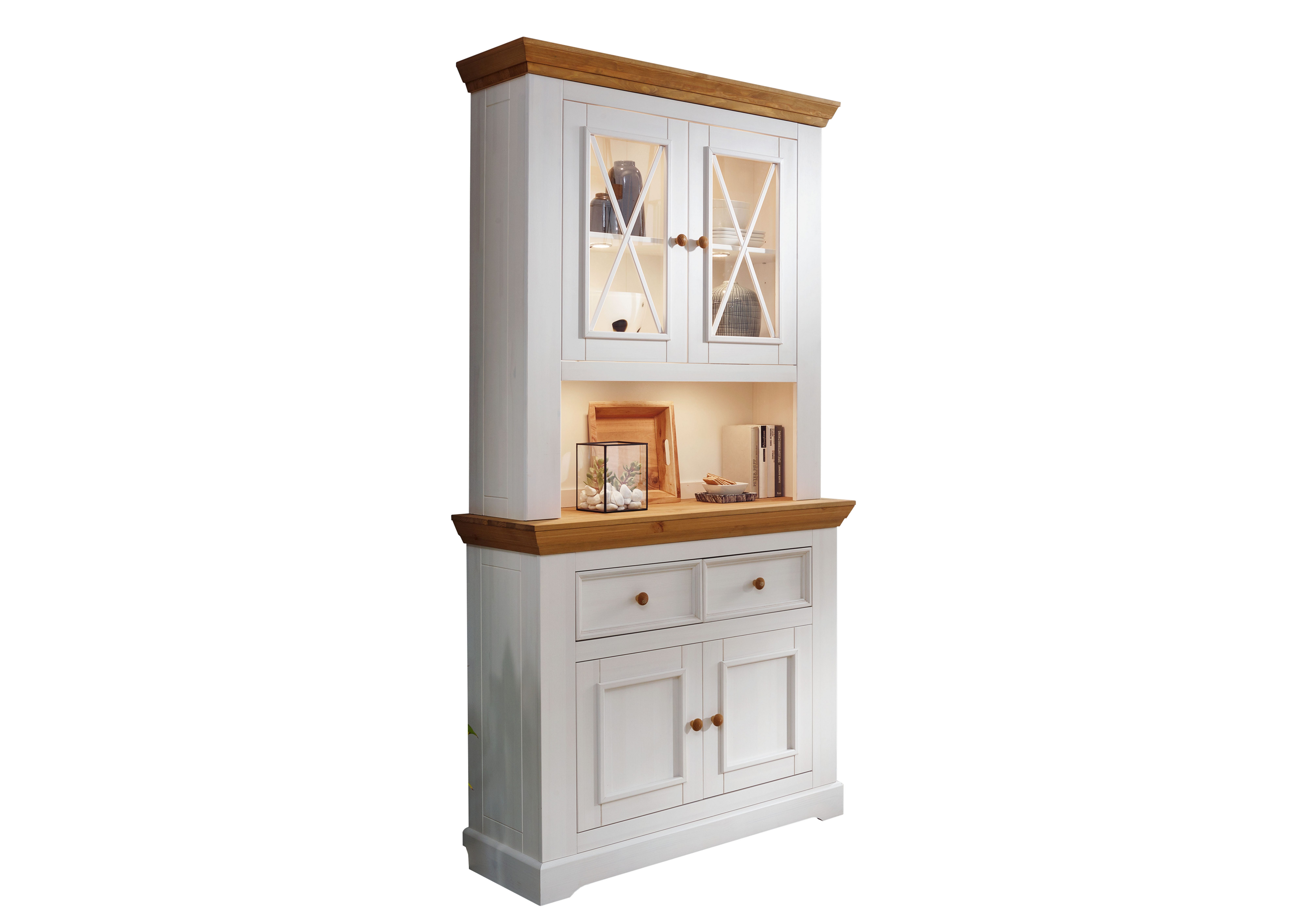 Woodroom Buffet Oslo Kiefer massiv weiß gewachst