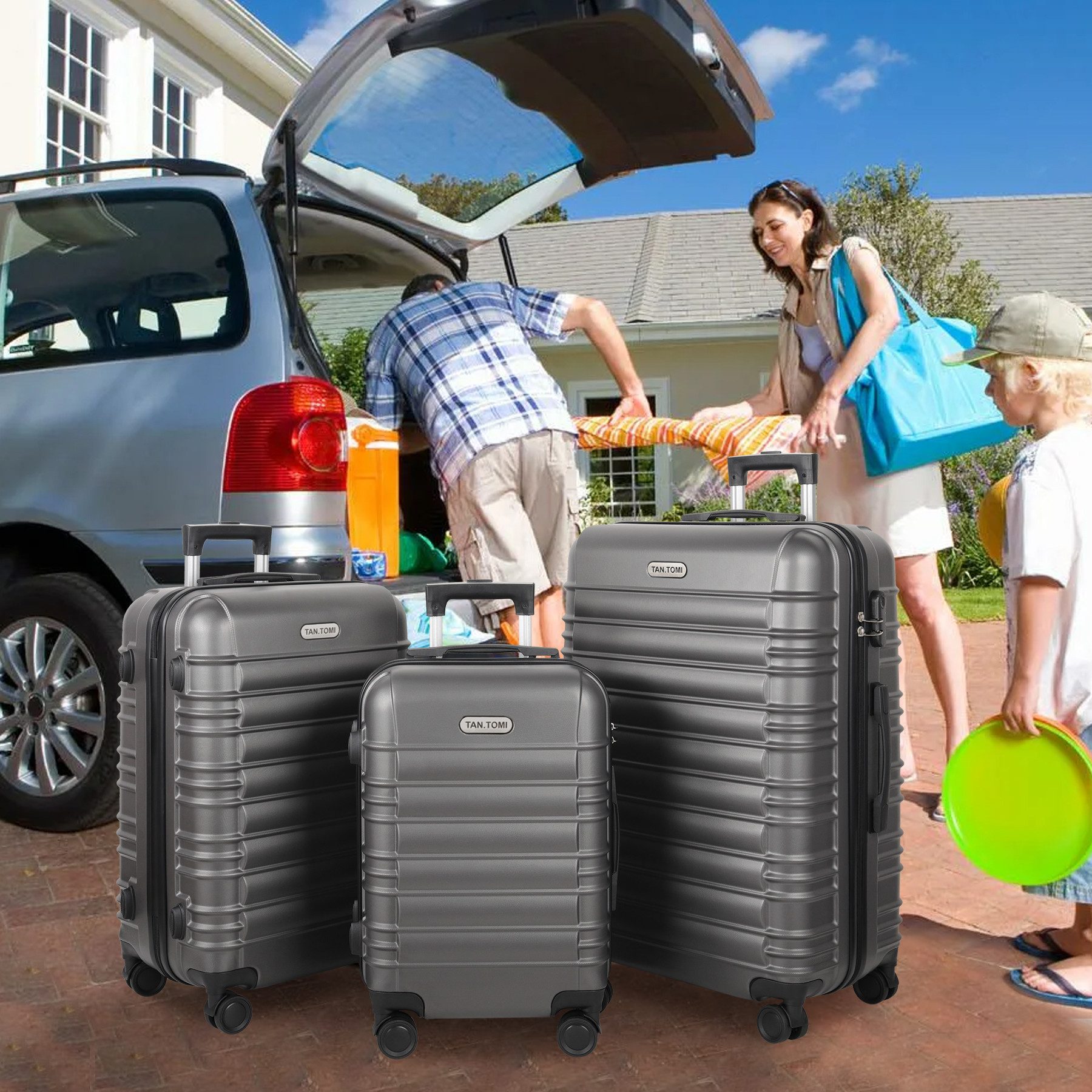 TAN.TOMI Hartschalen-Trolley Reisekoffer Trolley Großer Koffer günstig online kaufen