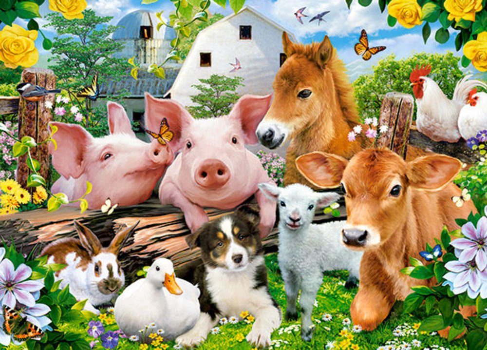 Castorland Puzzle Castorland B-066209 Farm Friends, Puzzle 60 Teile, Puzzleteile