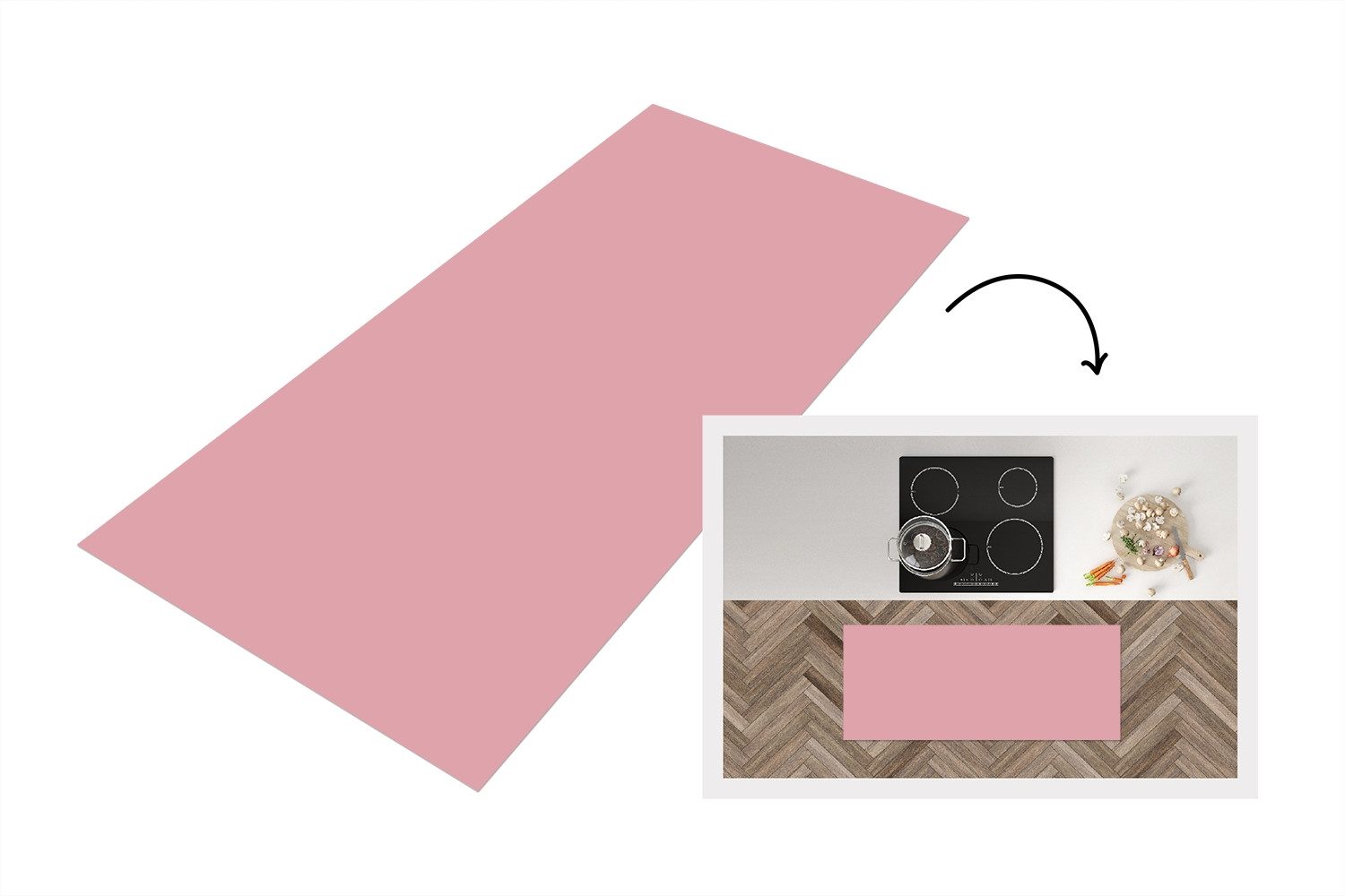 MuchoWow Küchenläufer Rosa - Farben - Innenraum - Einfarbig - Farbe, Rechte günstig online kaufen