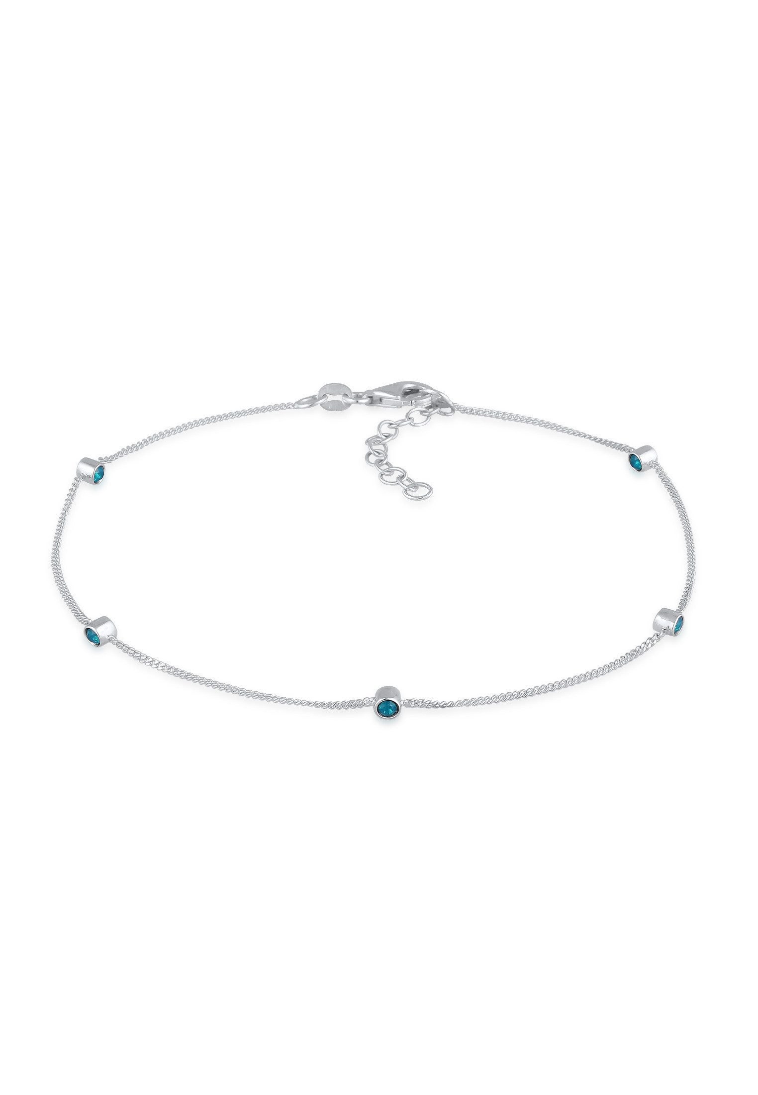 Elli Fußkette Fußkettchen Kristalle 925 Silber günstig online kaufen