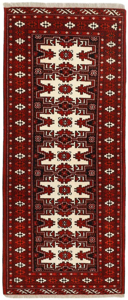 Orientteppich Turkaman 81x192 Handgeknüpfter Orientteppich / Perserteppich Läufer, Nain Trading, rechteckig, Höhe: 6 mm