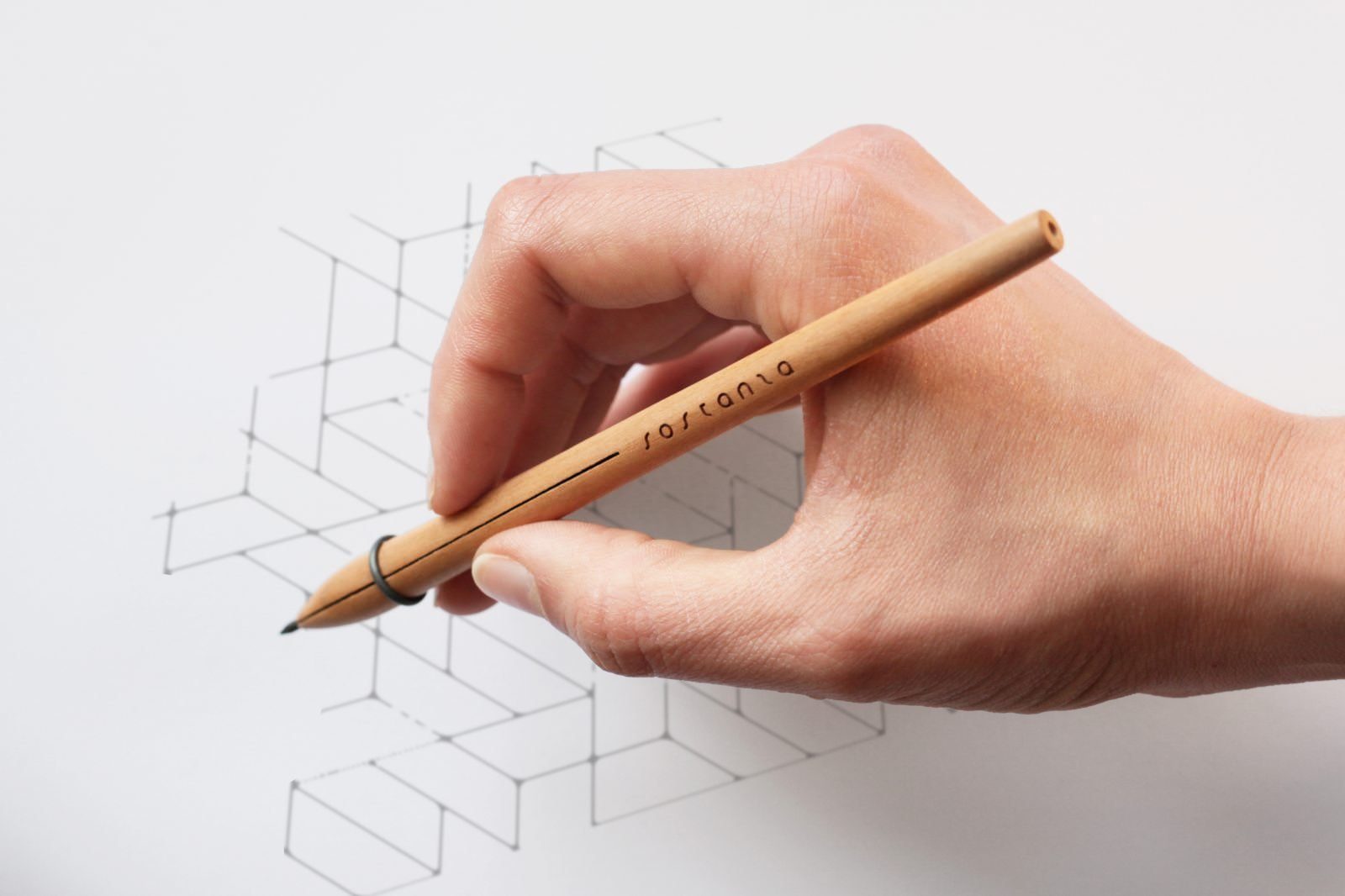 Sostanza Edelholz aus (kein Pininfarina Bleistift Bleistift erneuerbare, Mahagoni Set) Stift Pencil
