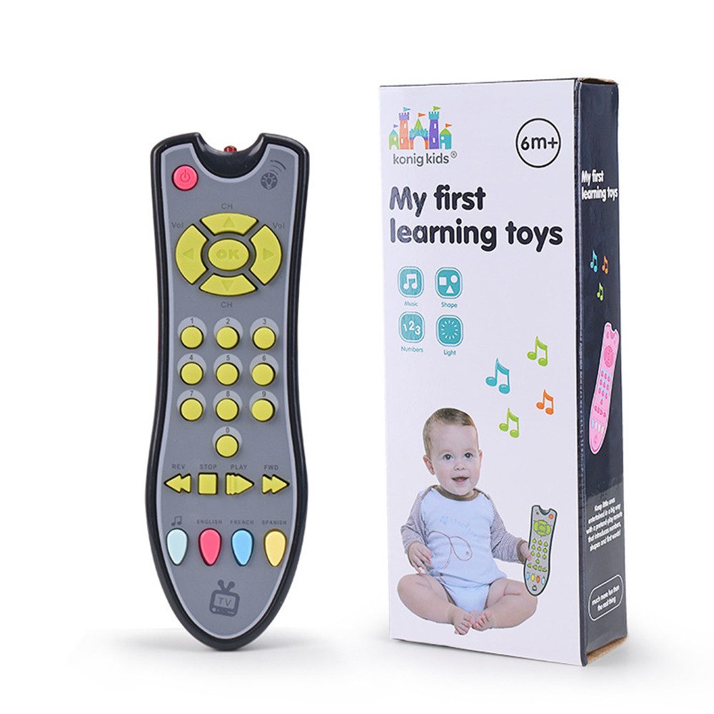 Fivejoy Baby-Fernbedienungsspielzeug,analoge TV-Fernbedienung Licht und Musik Fernbedienung (Kleinkind, Musik zum frühen Lernen, englisches Lernspielzeug)