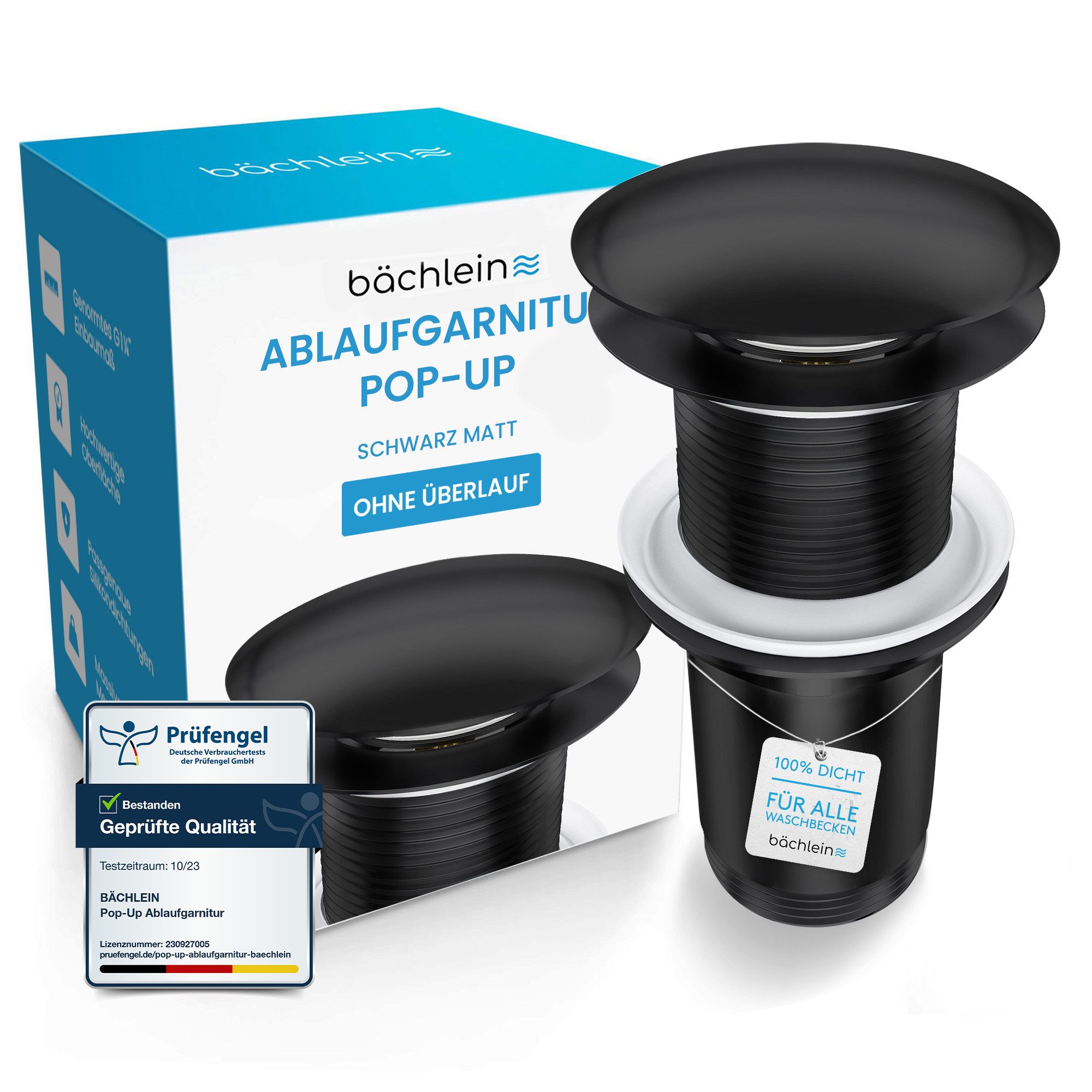 Bächlein Ablaufgarnitur Waschbeckenabfluss Pop Up (Eleganter Waschbeckenstö günstig online kaufen