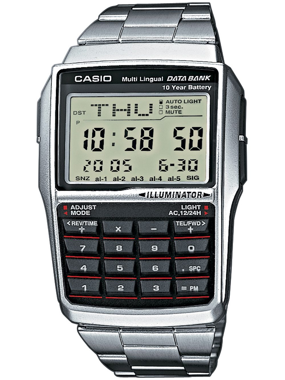 CASIO Quarzuhr CASIO DBC-32D-1AES Collection Datenbank Herrenuhr 37mm CASIO DBC-32D-1AES Collection Datenbank Herrenuhr 37mm