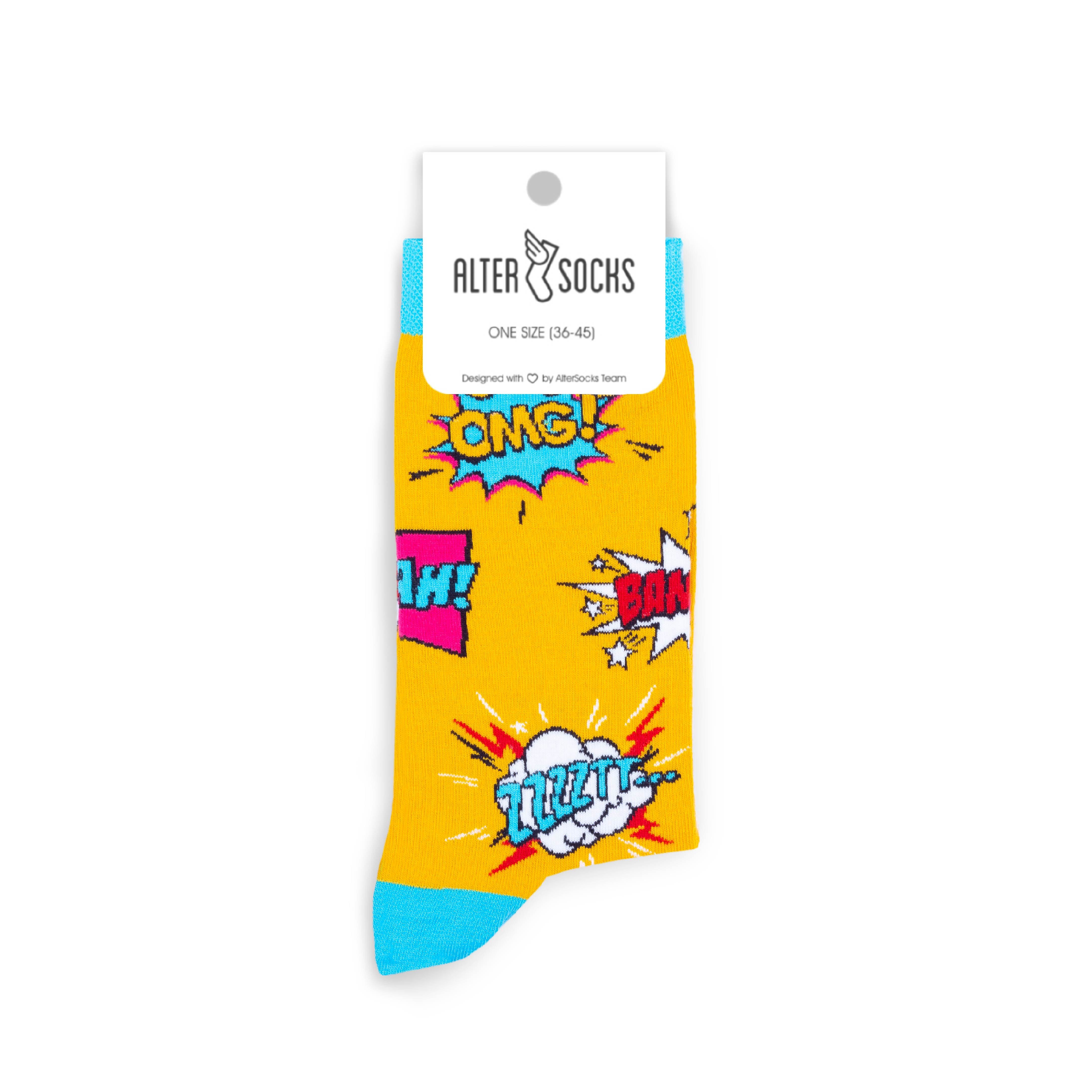 AlterSocks Freizeitsocken Lustige Socken Comic Socken Damen & Herren Unisex Розмір 36 – 45