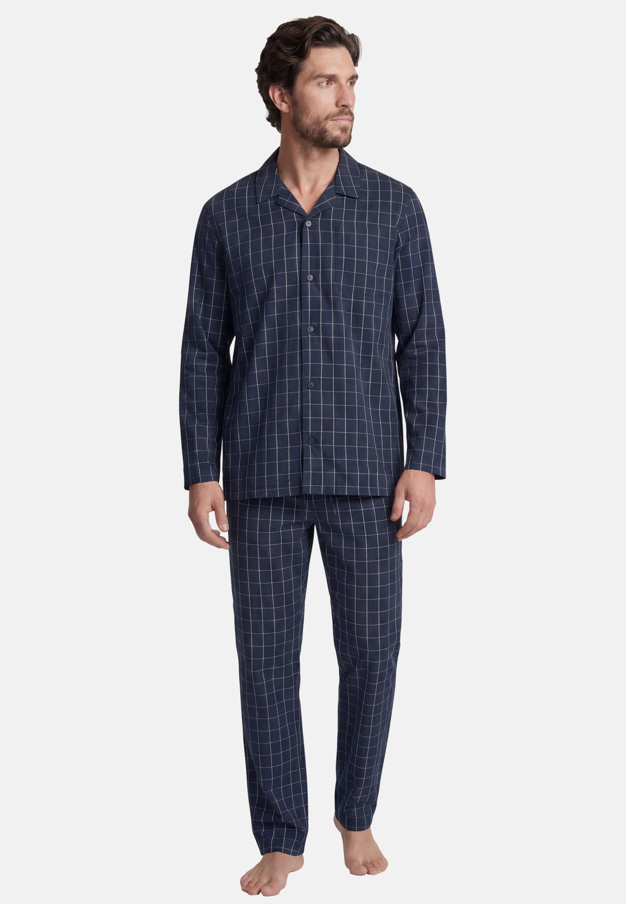 seidensticker Pyjama Classic Web (Set, 2 tlg) Pyjama - Baumwolle - Atmungsaktiv