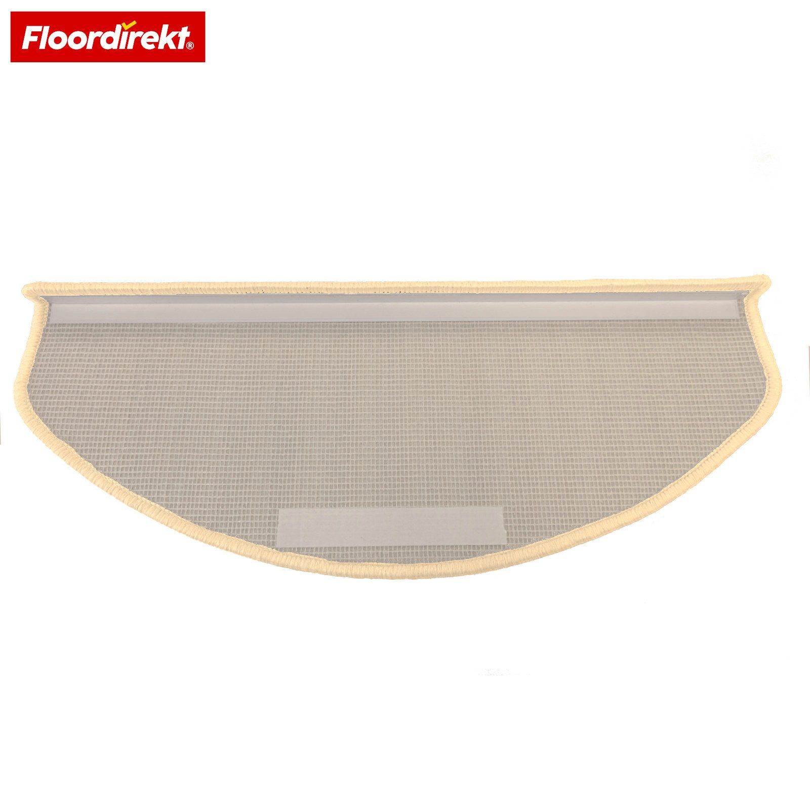 Floordirekt Stufenmatte Treppenmatte halbrund Wien Velours rutschfest selbstklebend, Gekettelt für hohe Langlebigkeit