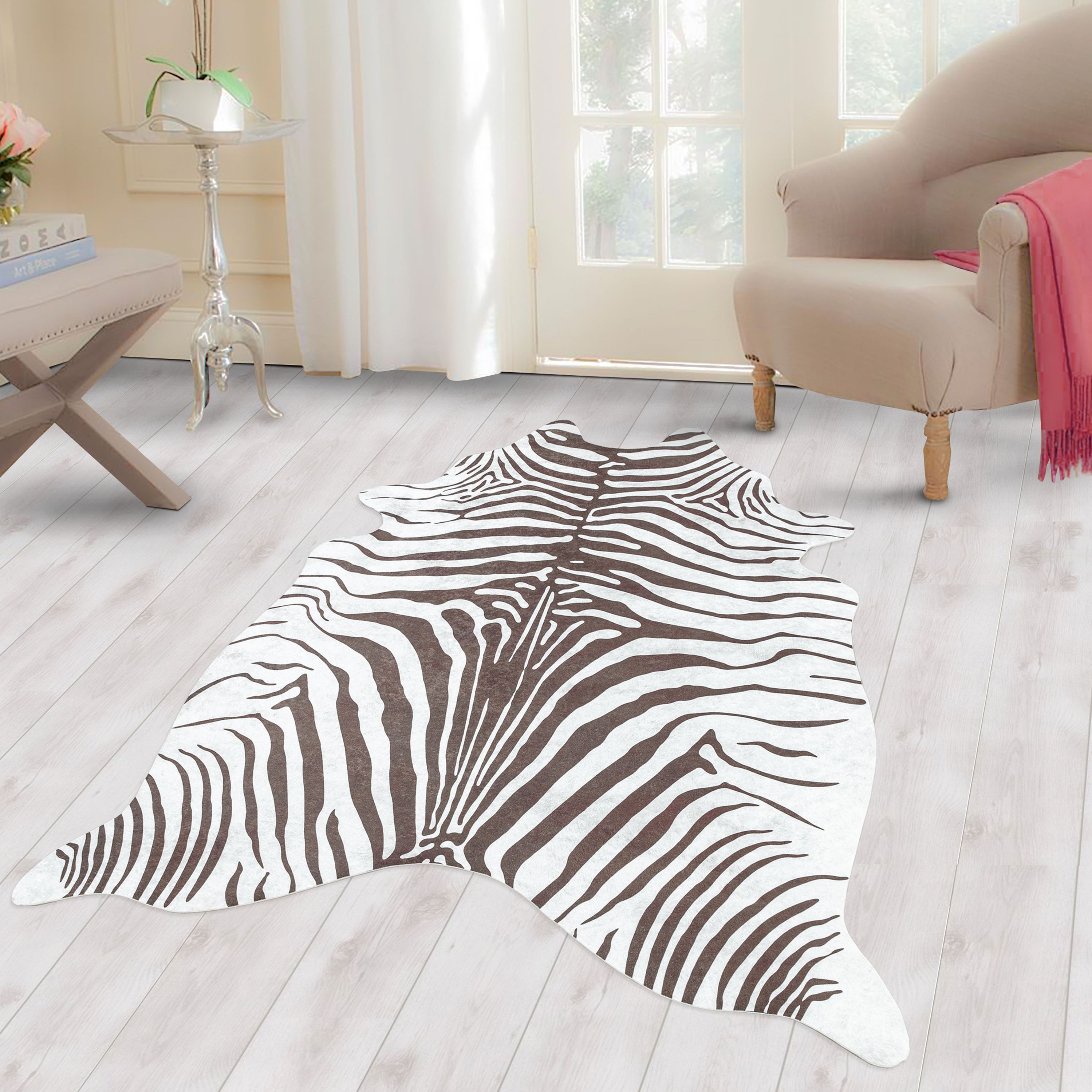 Carpettex Fellteppich Tigerfell imitat, Rund, Höhe: günstig online kaufen