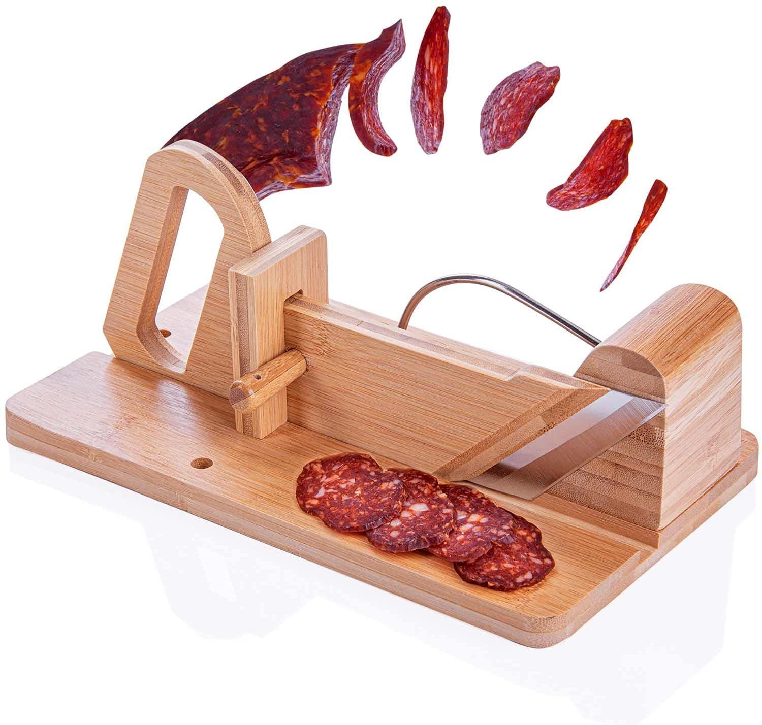 Dimono Wurstschneider Wurst-Schneidemaschine, (Salamischneider), Wurst-Guillotine Wurst-Hobel, Currywurstschneider
