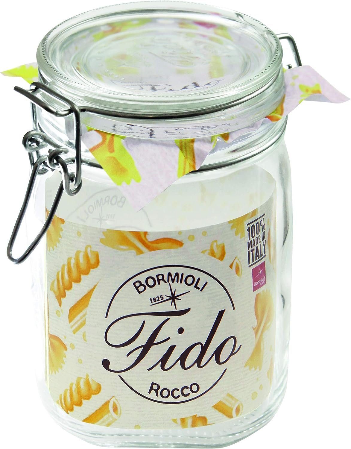 Bormioli Rocco Einmachglas Drahtbügelgläser Fido 1115ml 4 Gläser + Gummi