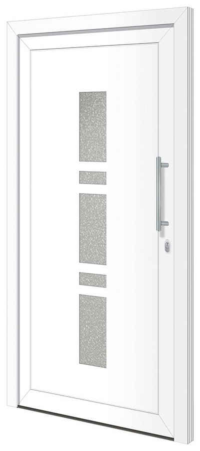 RORO Türen & Fenster Haustür OTTO 19, BxH: 100x200 cm, weiß, ohne Griffgarnitur, inklusive Türrahmen