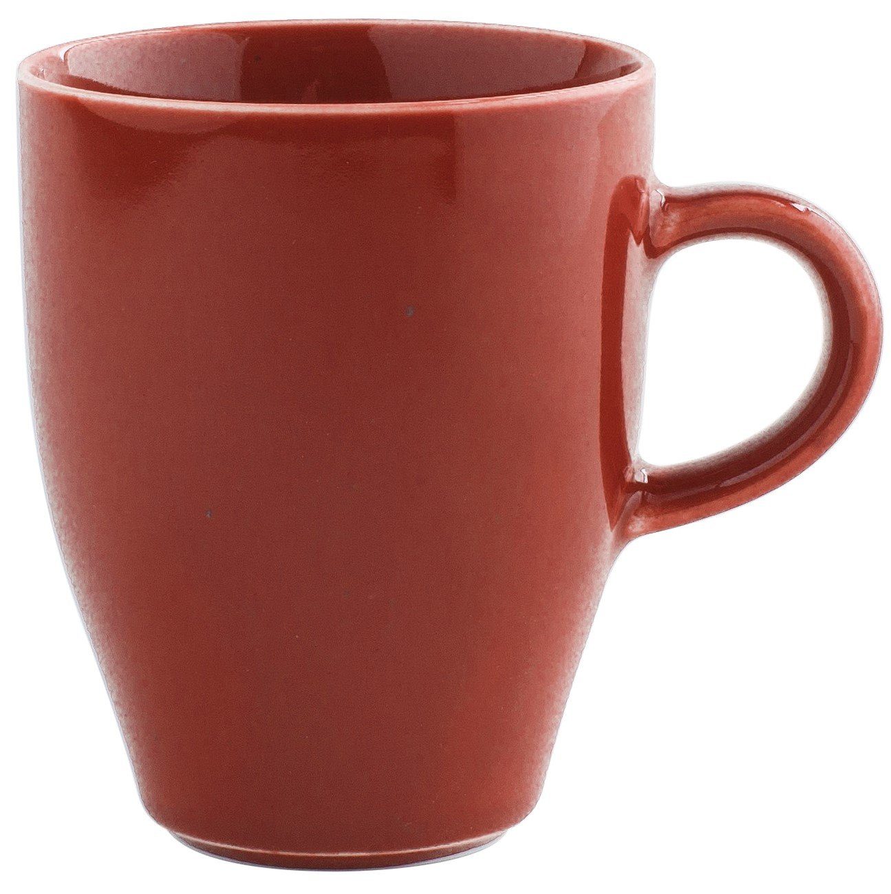 Kahla Becher Homestyle Kaffeebecher 0,32 l, Porzellan, Handglasiert, Made in Germany siena red