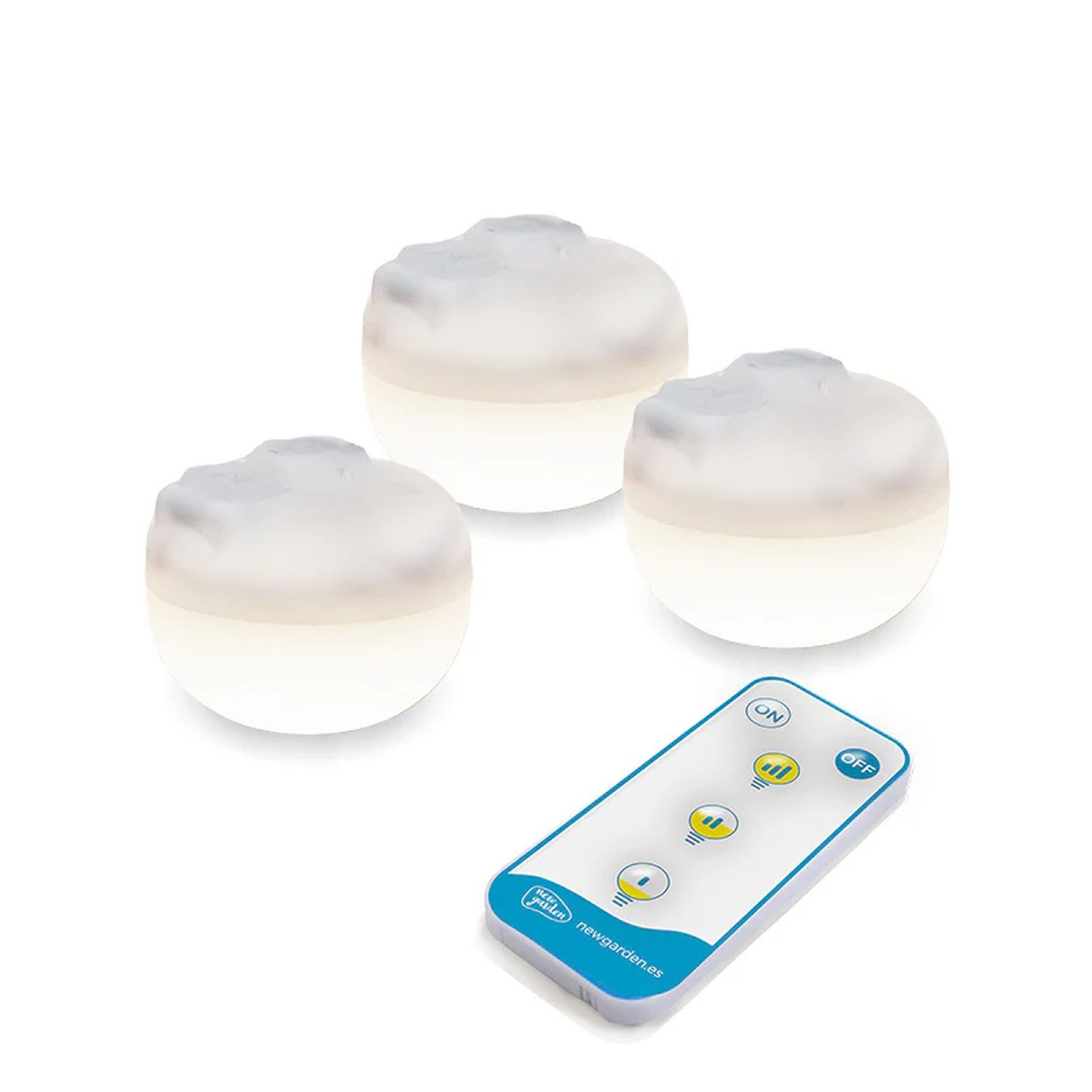Licht-Erlebnisse LED-Leuchtmittel CHERRY, LED, Warmweiß, LED USB Akku Haken Magnet 3er Set 2700 K Dimmer Fernbedienung IP54