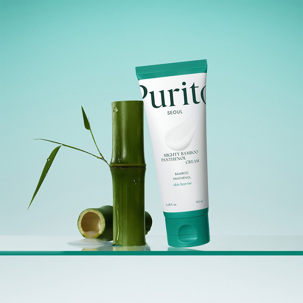 Purito Feuchtigkeitscreme MIGHTY BAMBOO PANTHENOL CREAM, Koreanischer Bambusextrakt spendet langanhaltende Feuchtigkeit