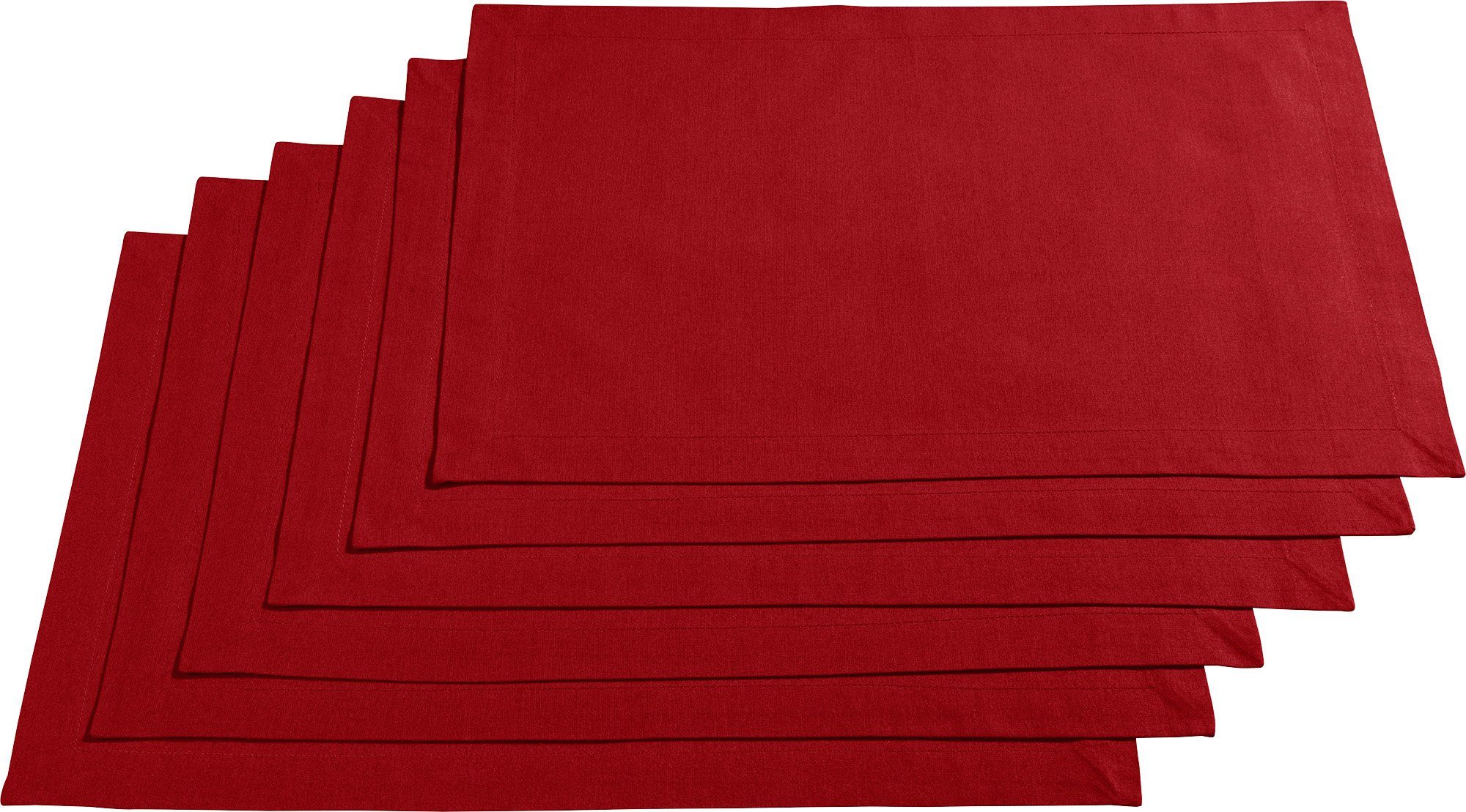 REDBEST Platzset Tischset "Seattle" 6er-Pack, Baumwolle Uni