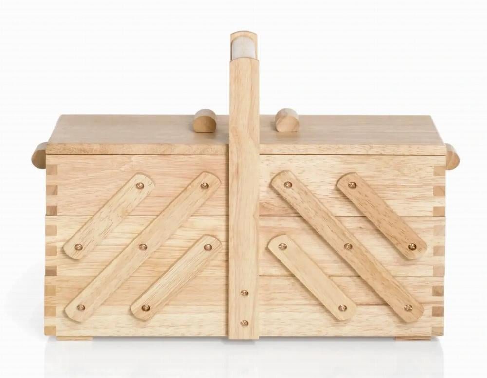 Prym Nähkorb - Nähkasten Holz 36 x 28 x 19 cm (B x H x T)