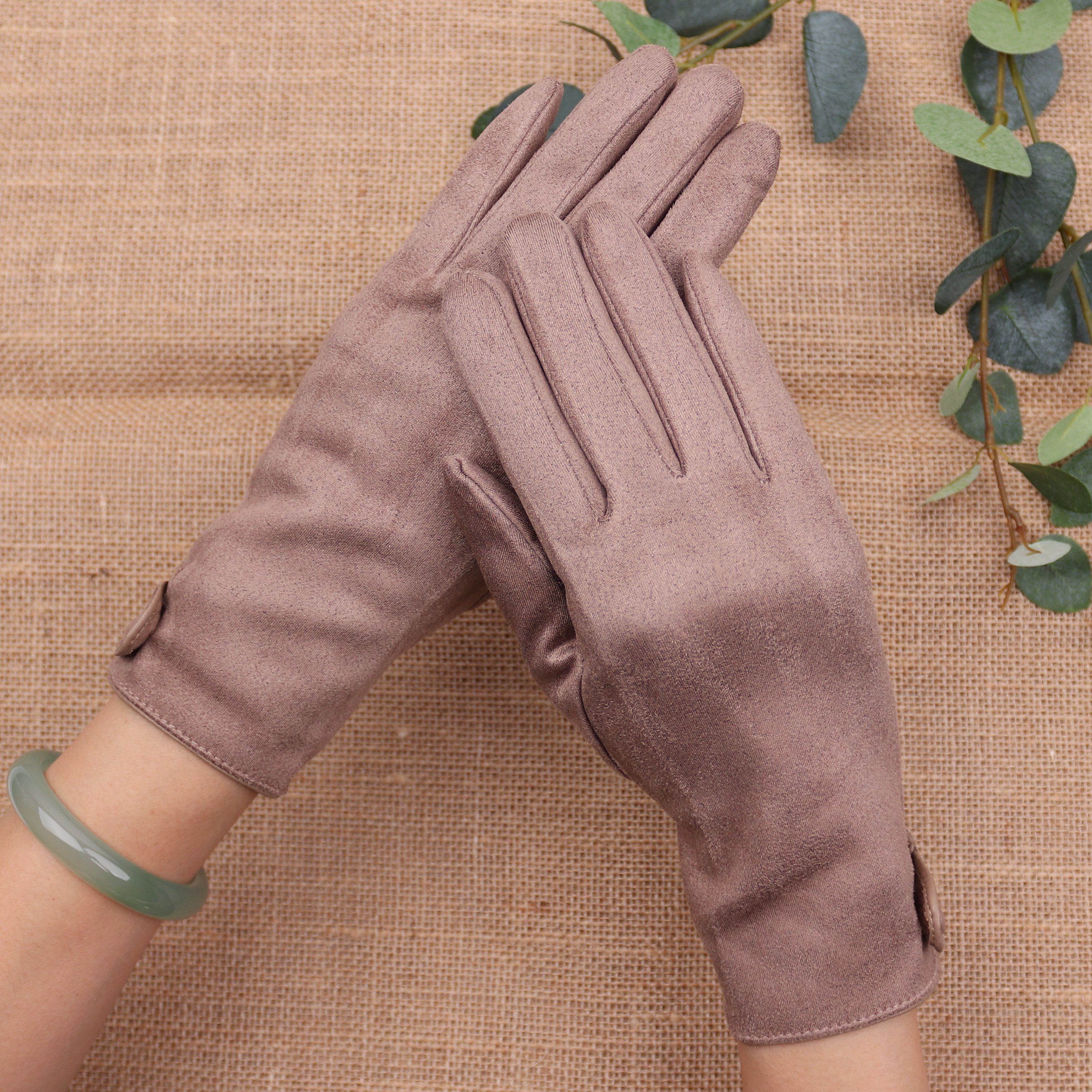 MIRROSI Fleecehandschuhe Damen Touchscreen Handschuhe gefüttert Warm ONESIZE (BASIC zeitlos für immer) aus Stoff sehr weich und warm ideal für Herbst oder Winter
