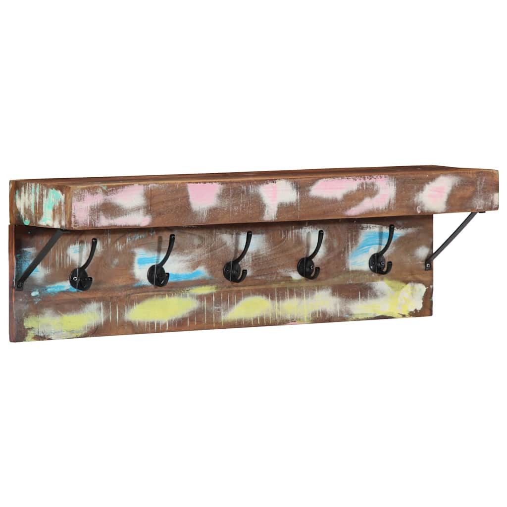 vidaXL Garderobenständer Garderobenständer Mehrfarbig 73 x 19 x 23 cm Massivholz Altholz, (1 St)