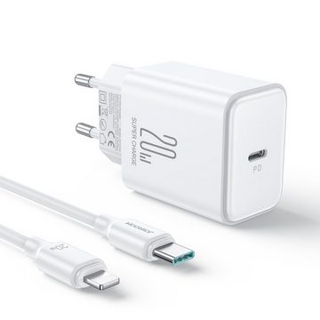 JOYROOM 20-W-USB-C-PD-Ladegerät mit USB-C-Kabel – iPhone-Kabel Schnelllade-Gerät (2-tlg)