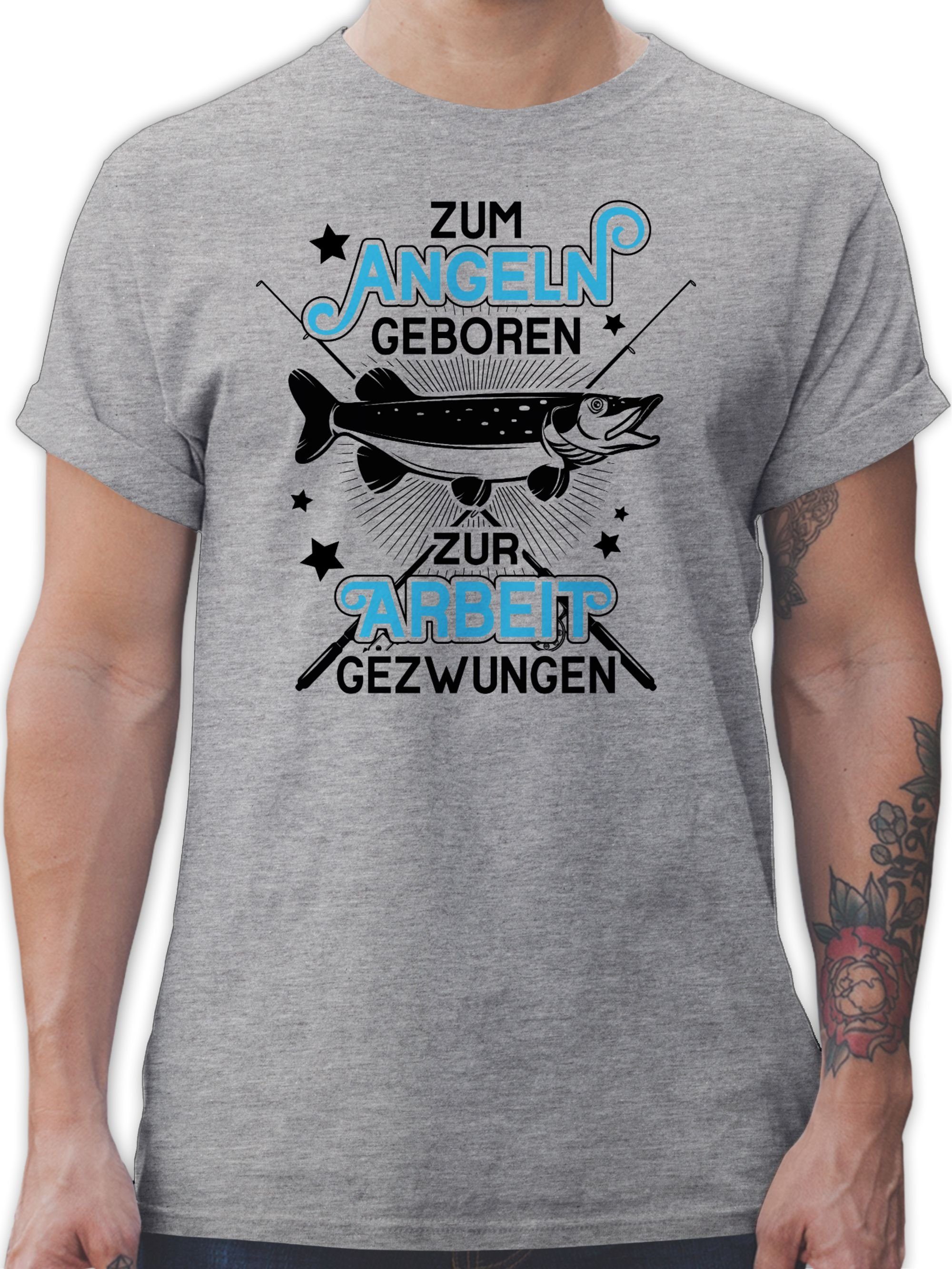 Shirtracer T-Shirt Zum Angeln geboren - günstig online kaufen