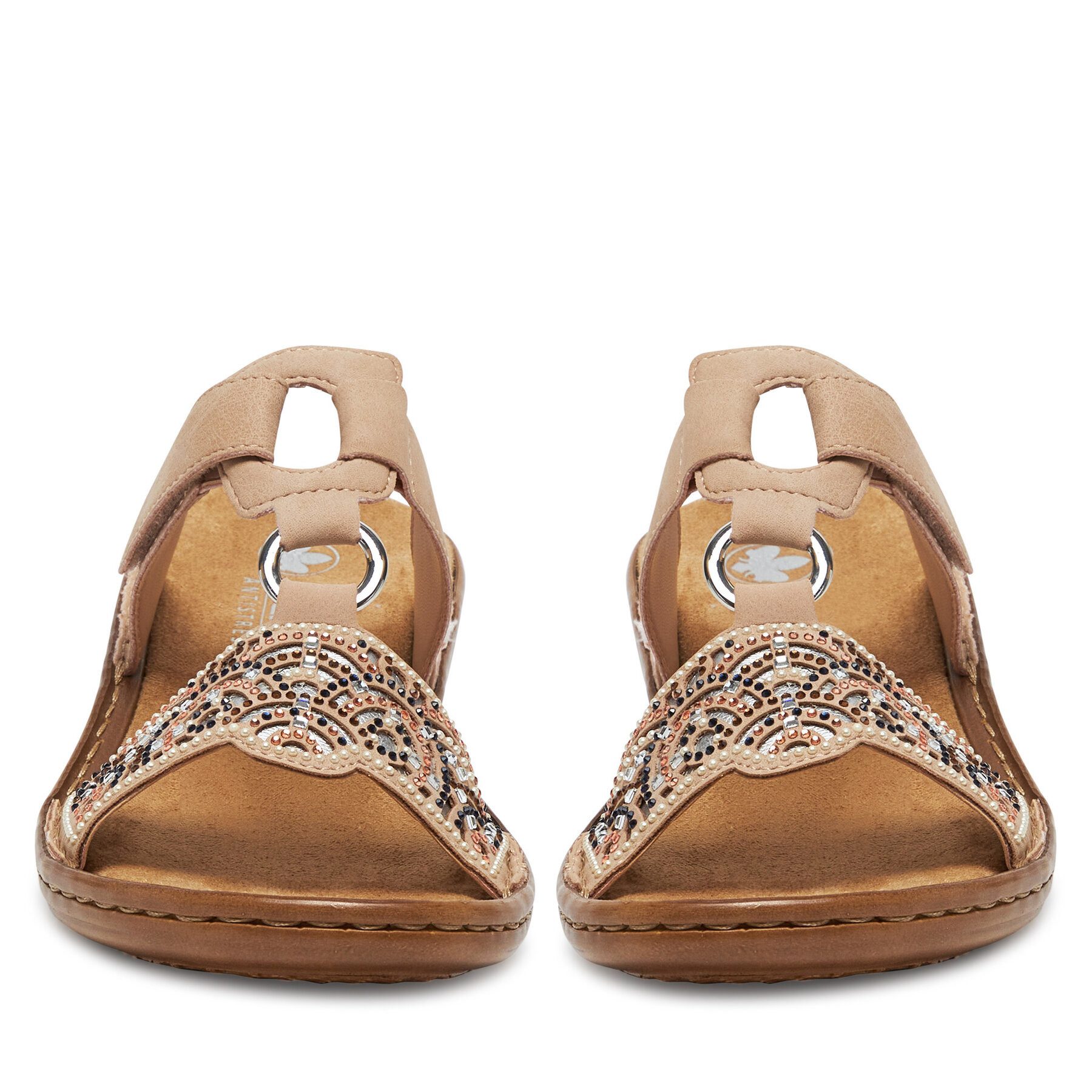 Rieker Rieker Damen-Flip-Flops Beige 608K2-31 Badepantolette
