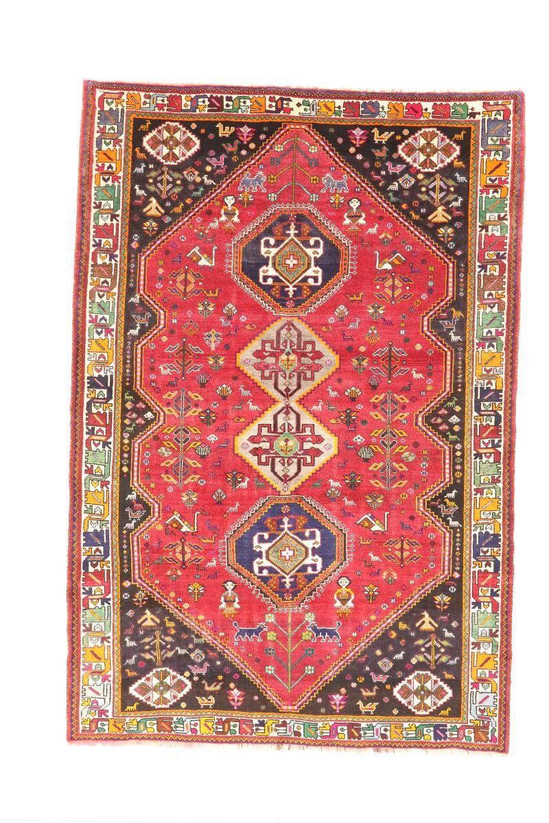 Orientteppich Shiraz 168x247 Handgeknüpfter Orientteppich / Perserteppich, Nain Trading, rechteckig, Höhe: 10 mm