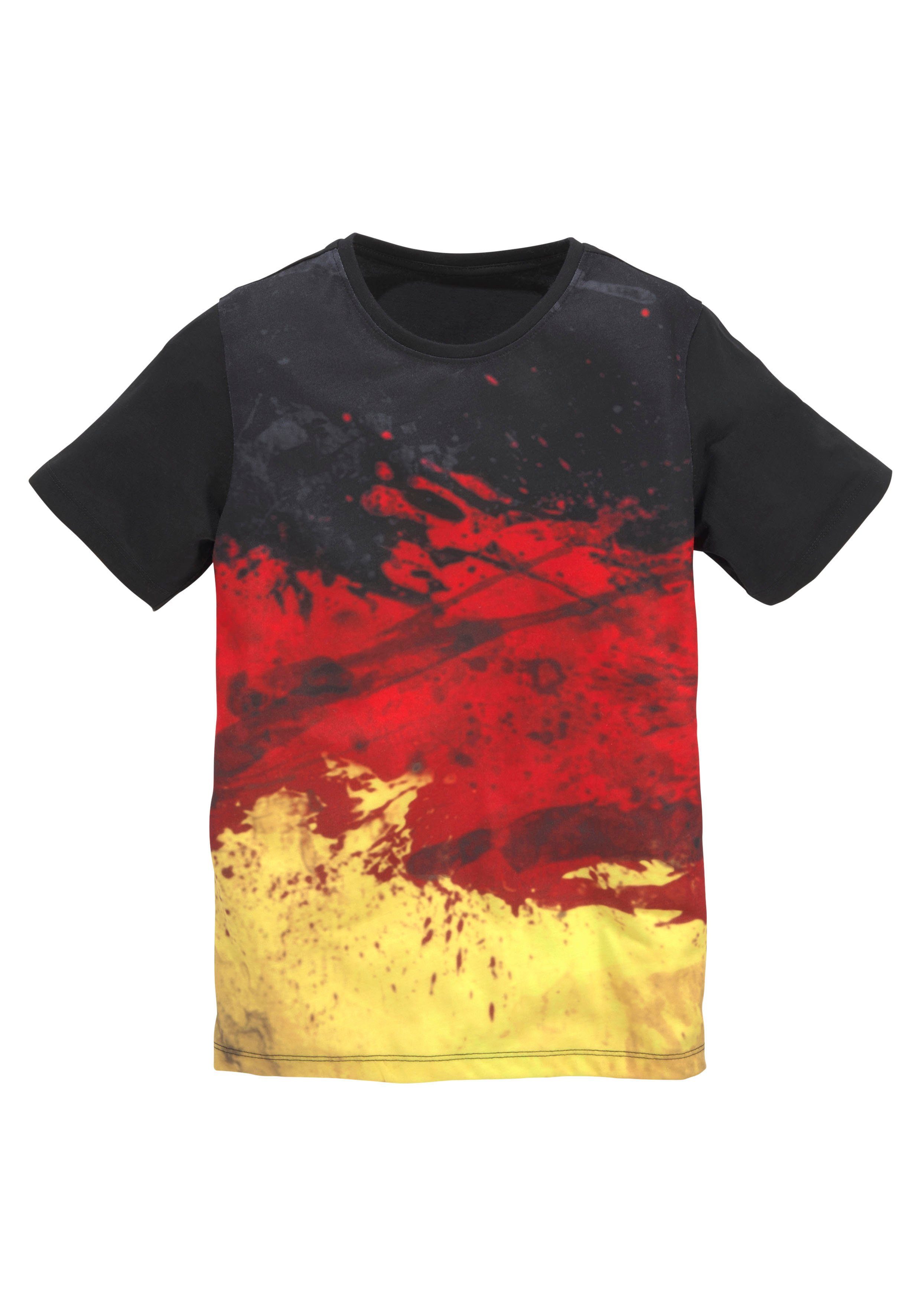 Deutschland KIDSWORLD leuchtenden Fotodruck - T-Shirt Fanshirt im