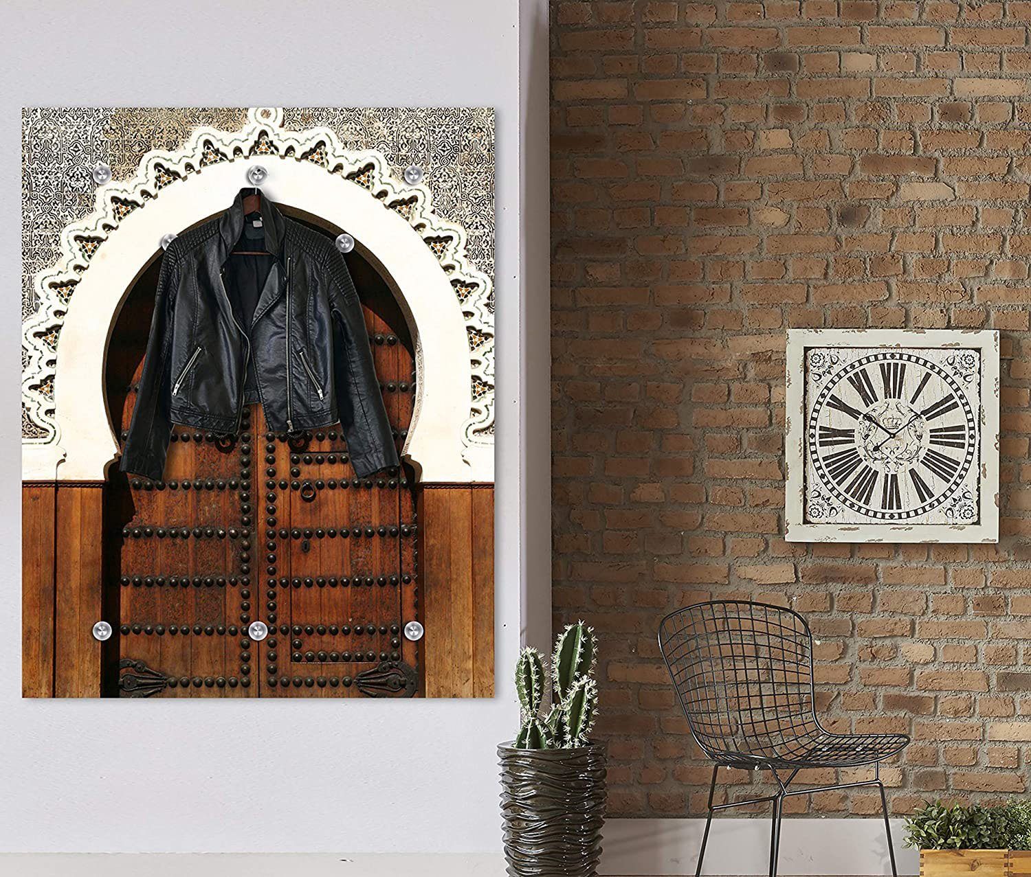 queence Garderobenleiste Zelda, mit 8 Haken, 100 x 120 cm