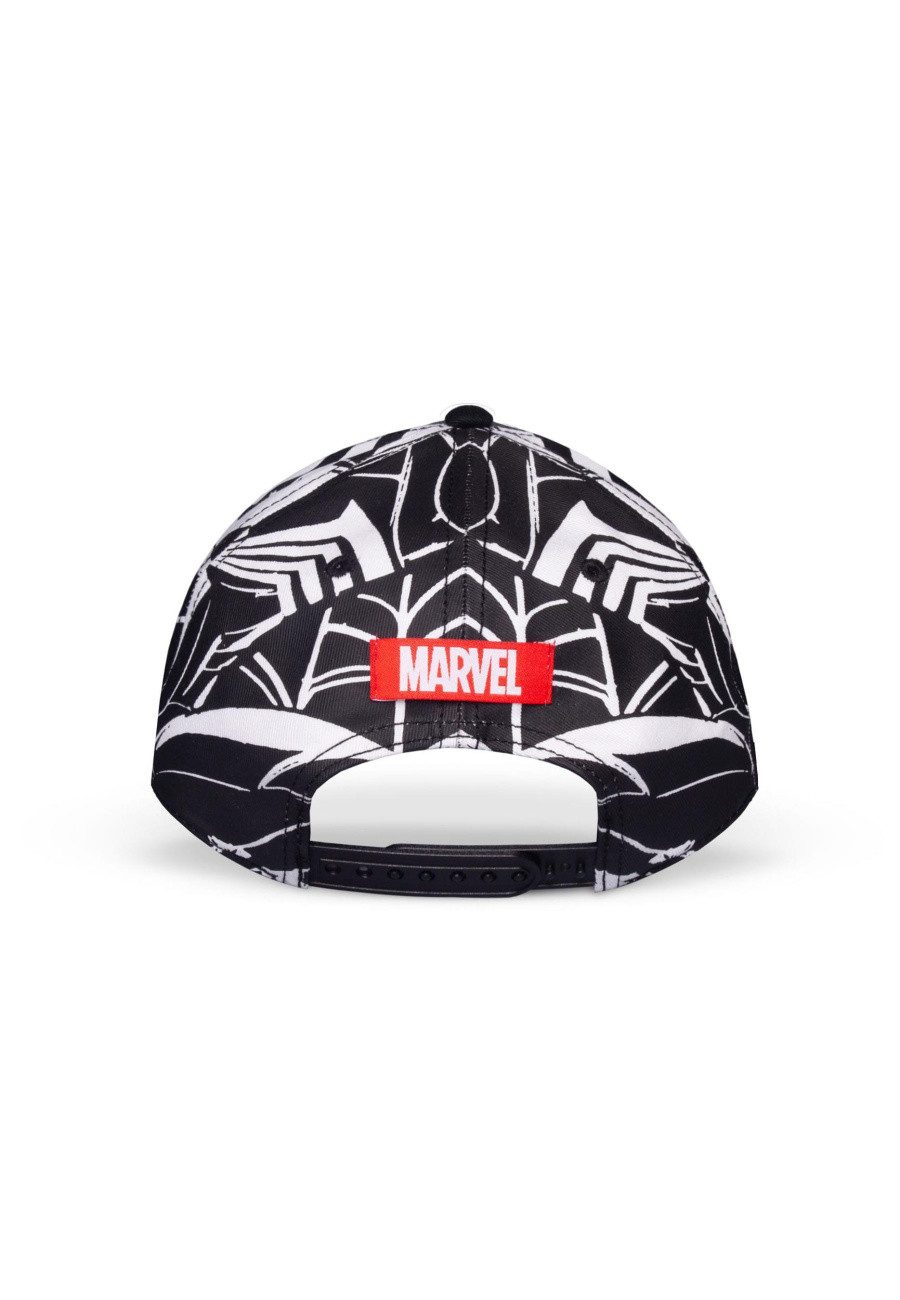 DIFUZED Baseball Cap Spider-Man Baseball Black & White All-over-Print