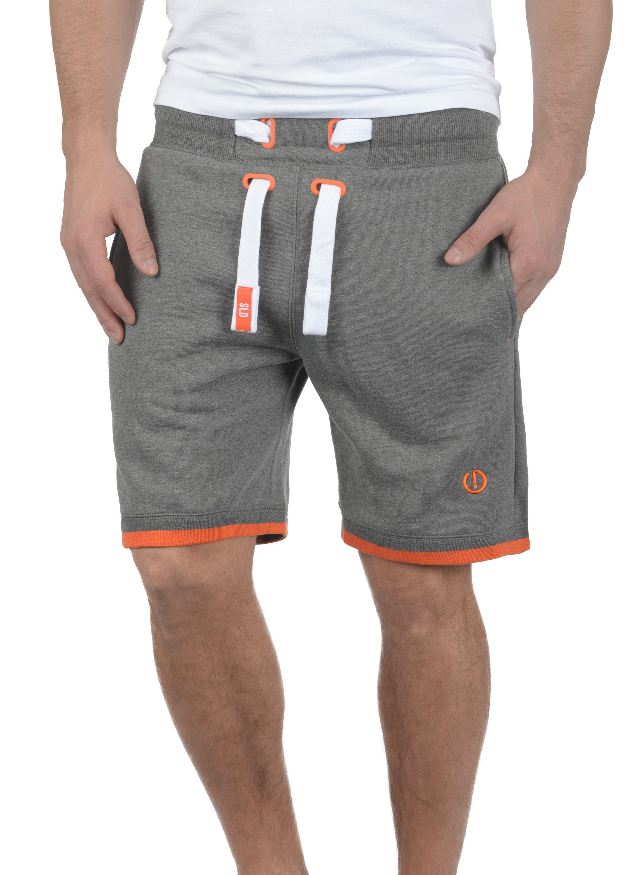!Solid Sweatshorts SDBenjamin Shorts kurze Hose mit Kontrastkordeln Grey Melange (8236)