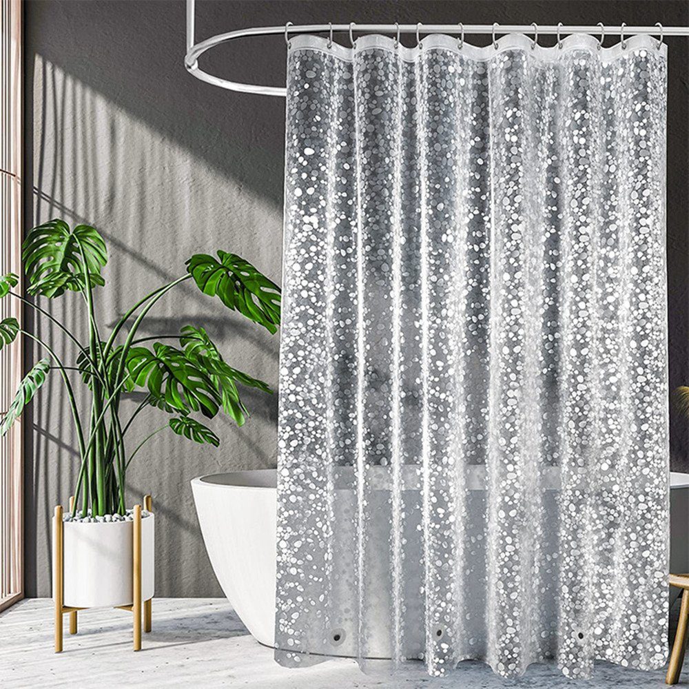 XDeer Duschvorhang Duschvorhang 180x180 - Shower Curtains mit 3 Magnete unten, Duschvorhang mit Duschvorhangringen, Wasserdicht Duschvorhänge